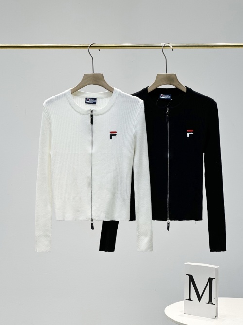 Fila Women's Wool Blend Cardigan - Stylish Knitwear with Double Zipper Design 1 Fila Women's Wool Blend Cardigan - Stylish Knitwear with Double Zipper Design