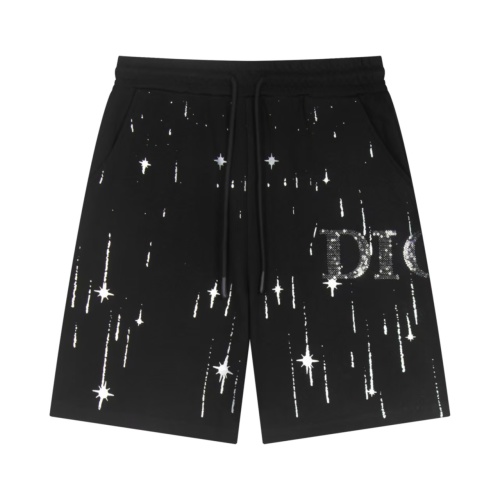 DIOR 2025 Men's Black Cotton Terry Shorts with Starry Print - S to XL 1 DIOR 2025 Men's Black Cotton Terry Shorts with Starry Print - S to XL