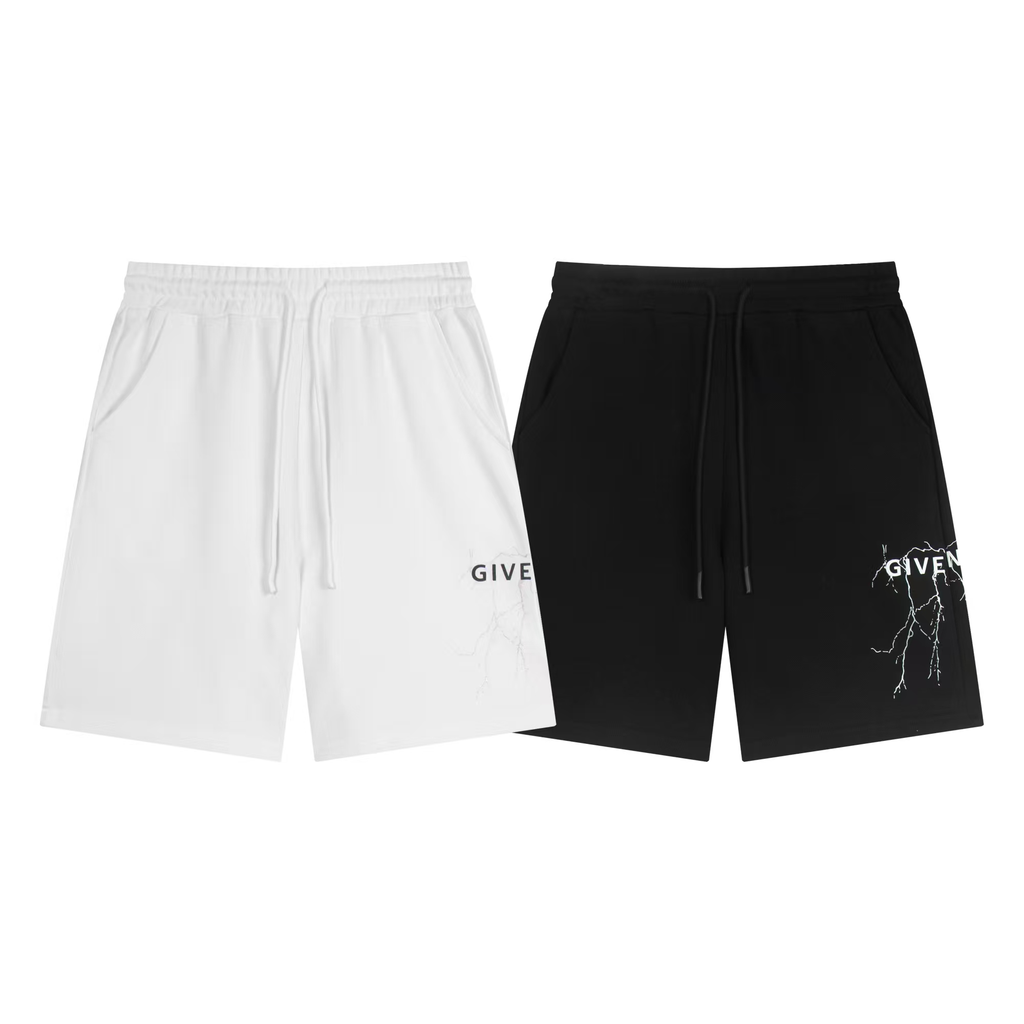 Givenchy Men's Black Cotton Blend Shorts with Lightning Graphic - M to 3XL 3 i1739372640506 4148 0 7