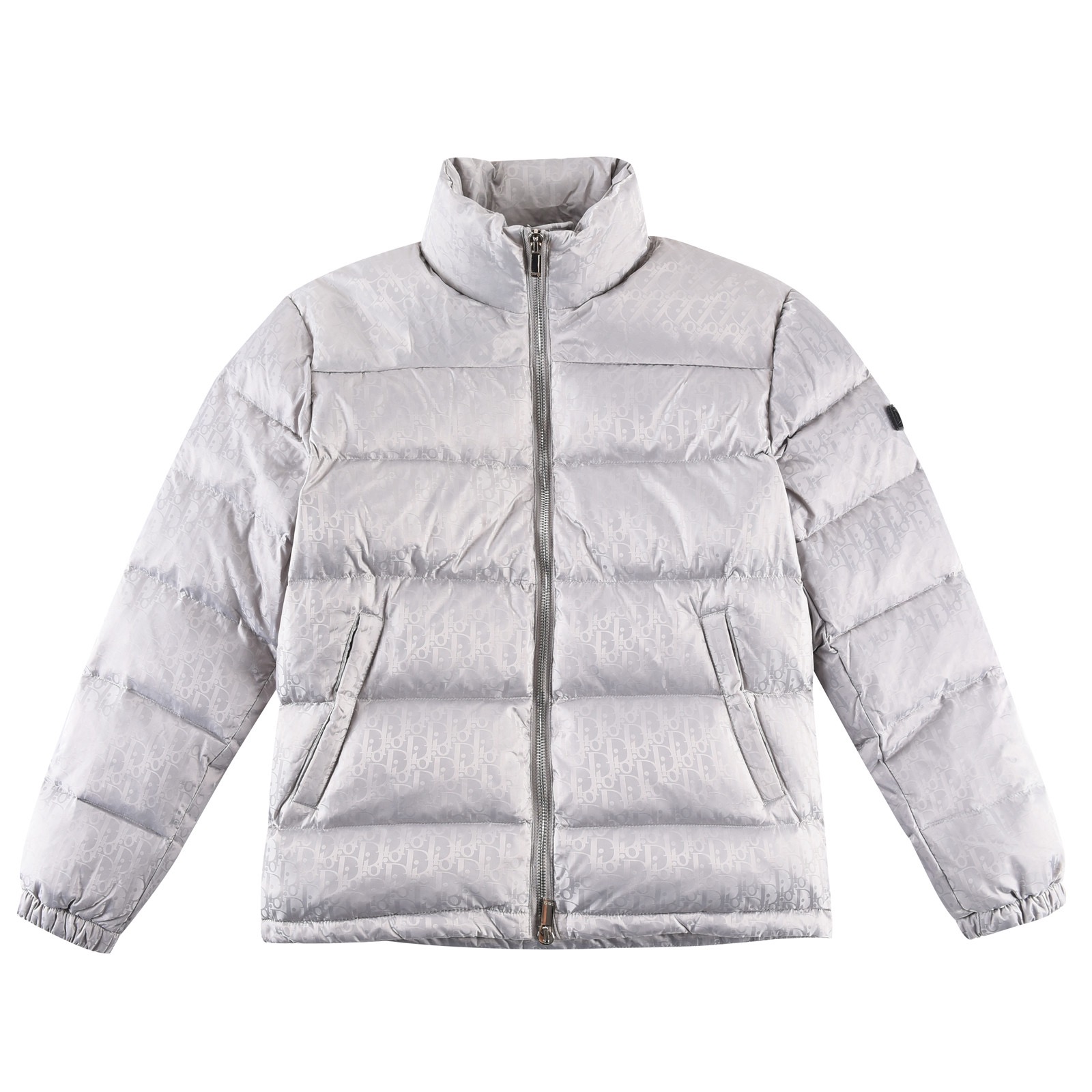 Dior All-Over Logo Padded Puffer Jacket, Warm Couple Winter Coat