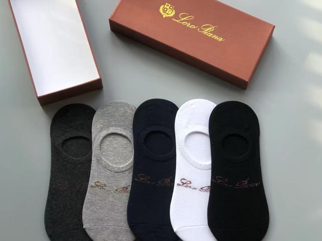 Loro Piana Cotton Blend No-Show Socks, Original Quality, Unisex 6 a1743225842828 6335