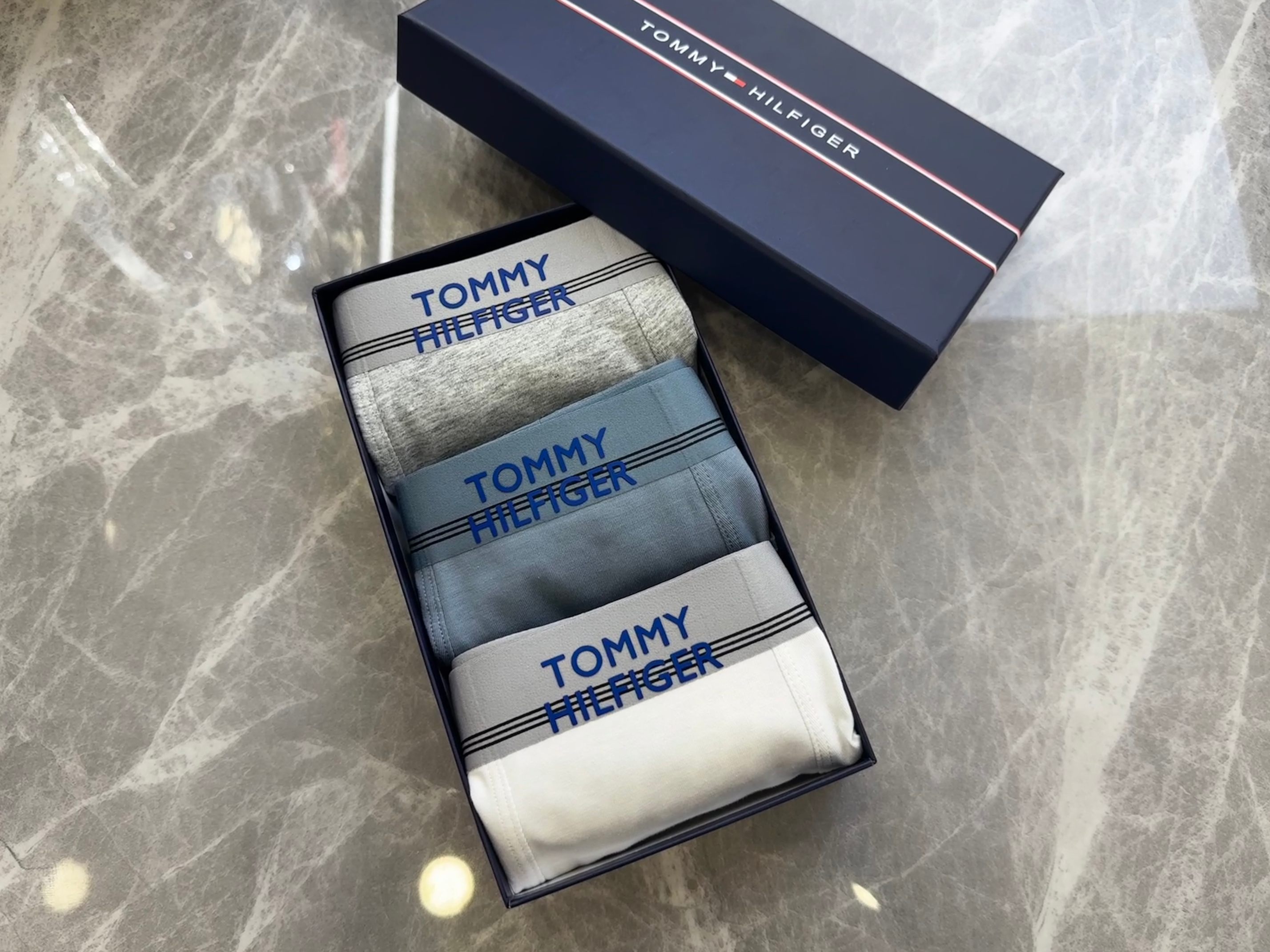 P80 TOMMY HILFIGER  汤姆费格 3D  纯棉面料 现货一盒三条   L XL 2XL 3Xl 4xl