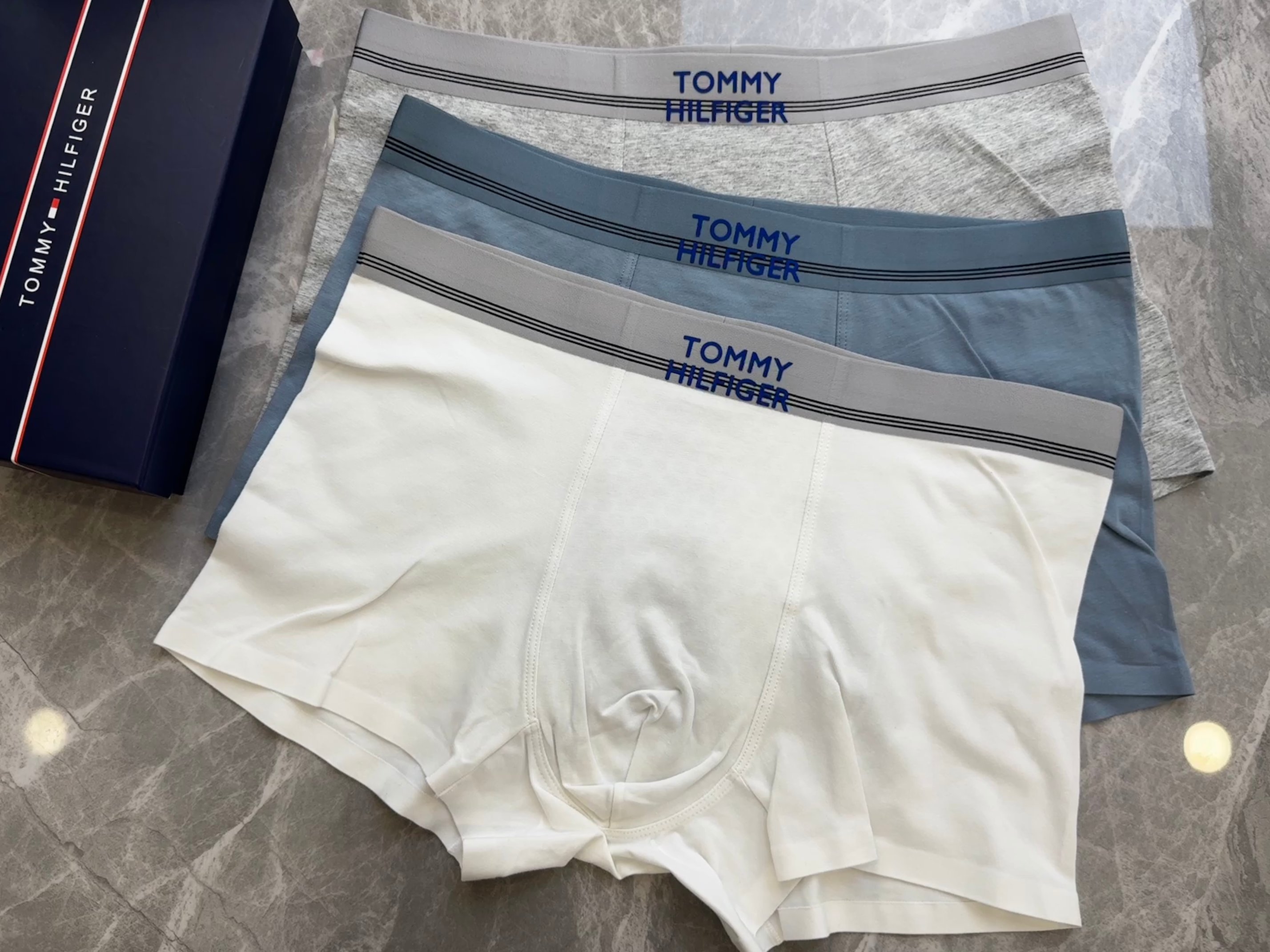 P80 TOMMY HILFIGER  汤姆费格 3D  纯棉面料 现货一盒三条   L XL 2XL 3Xl 4xl