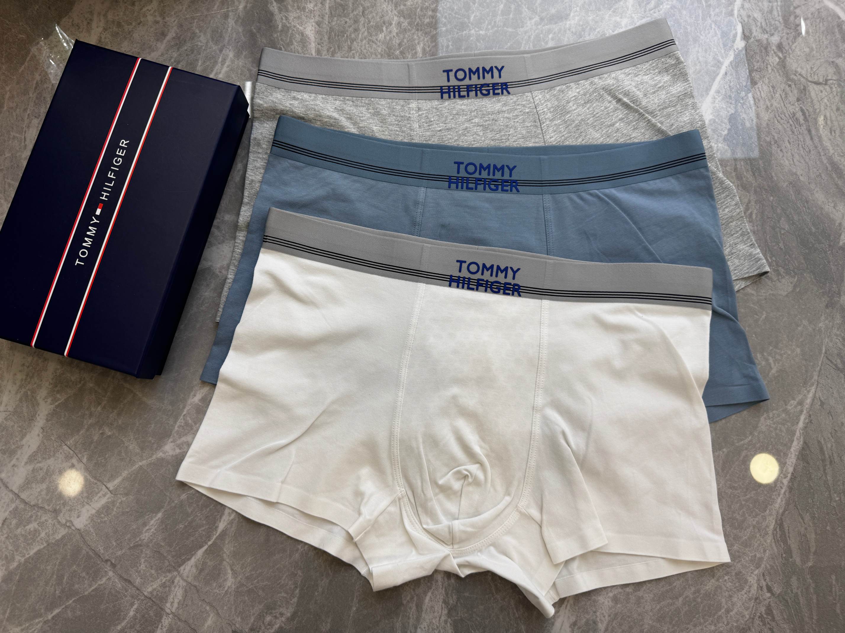 P80 TOMMY HILFIGER  汤姆费格 3D  纯棉面料 现货一盒三条   L XL 2XL 3Xl 4xl