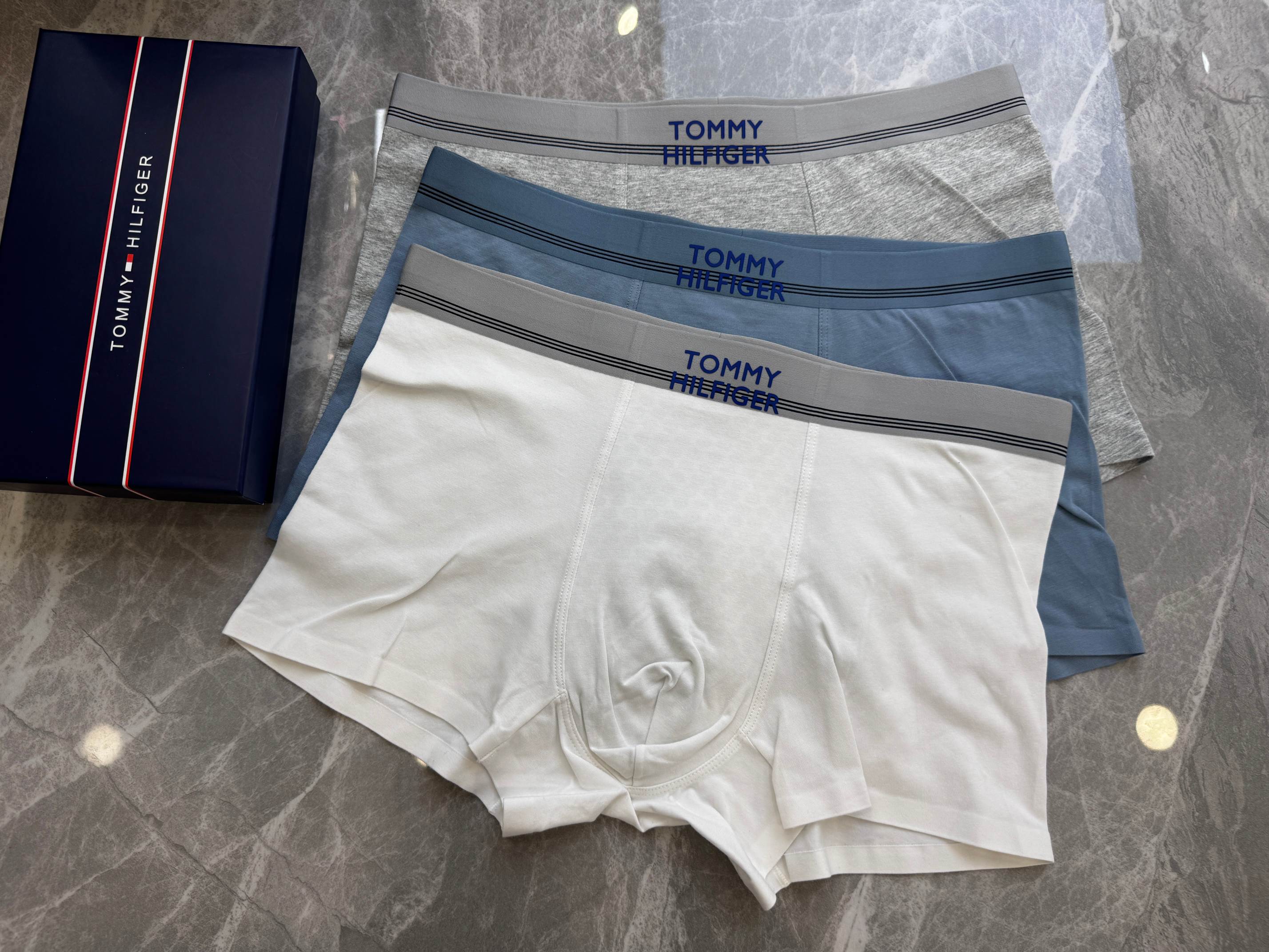 P80 TOMMY HILFIGER  汤姆费格 3D  纯棉面料 现货一盒三条   L XL 2XL 3Xl 4xl