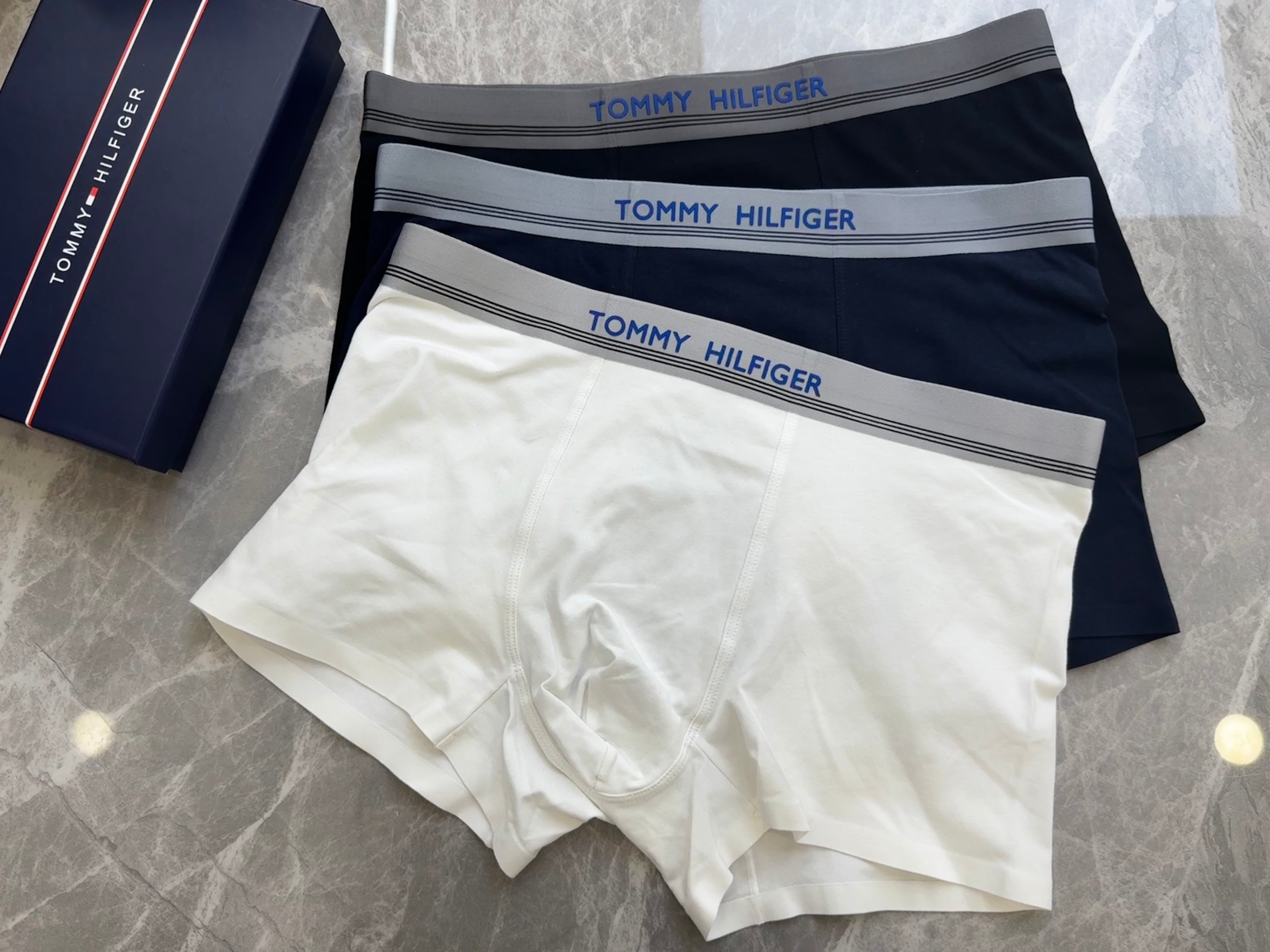 P80 TOMMY HILFIGER  汤姆费格 3D  纯棉面料 现货一盒三条   L XL 2XL 3Xl 4xl