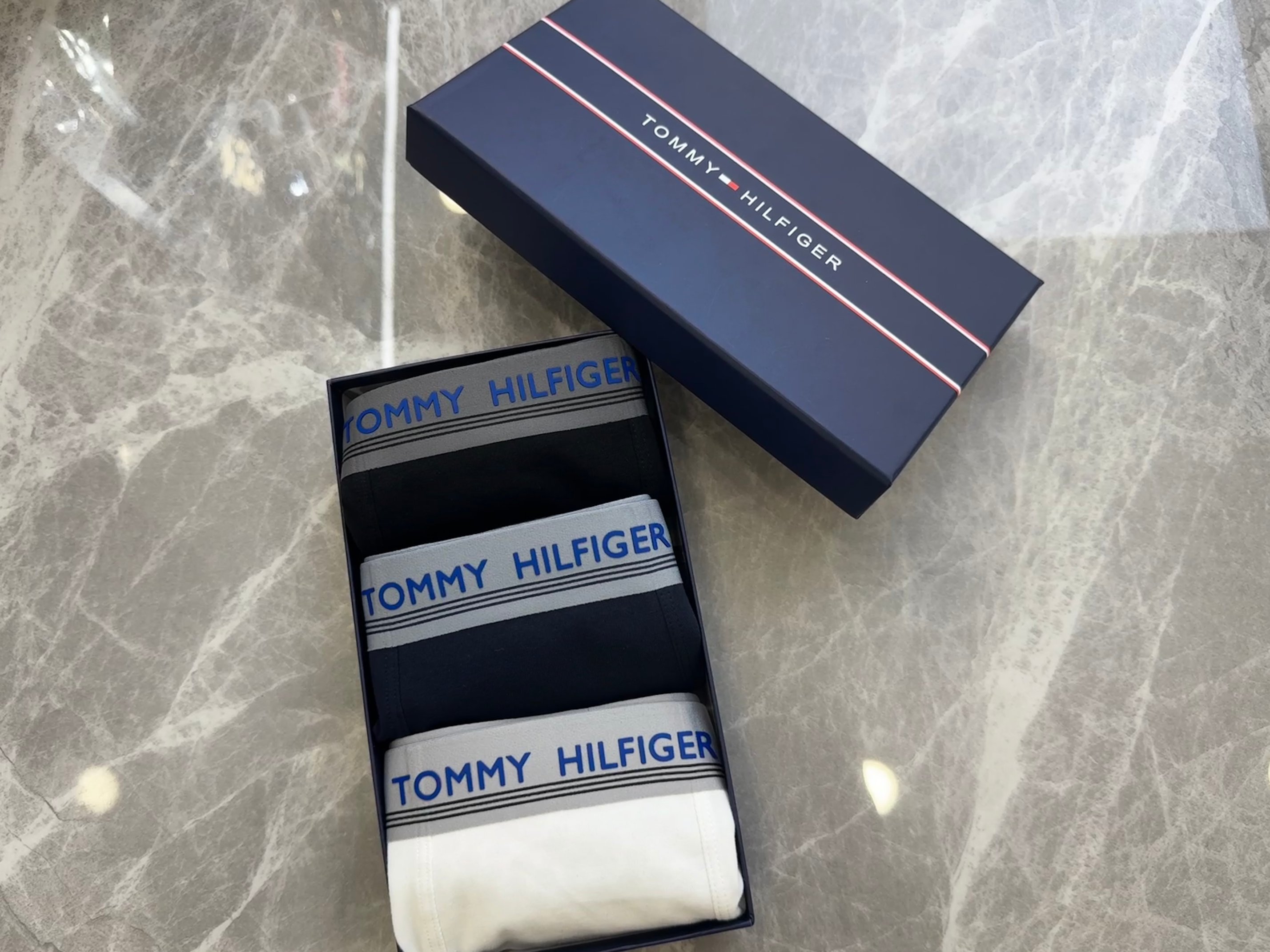 P80 TOMMY HILFIGER  汤姆费格 3D  纯棉面料 现货一盒三条   L XL 2XL 3Xl 4xl