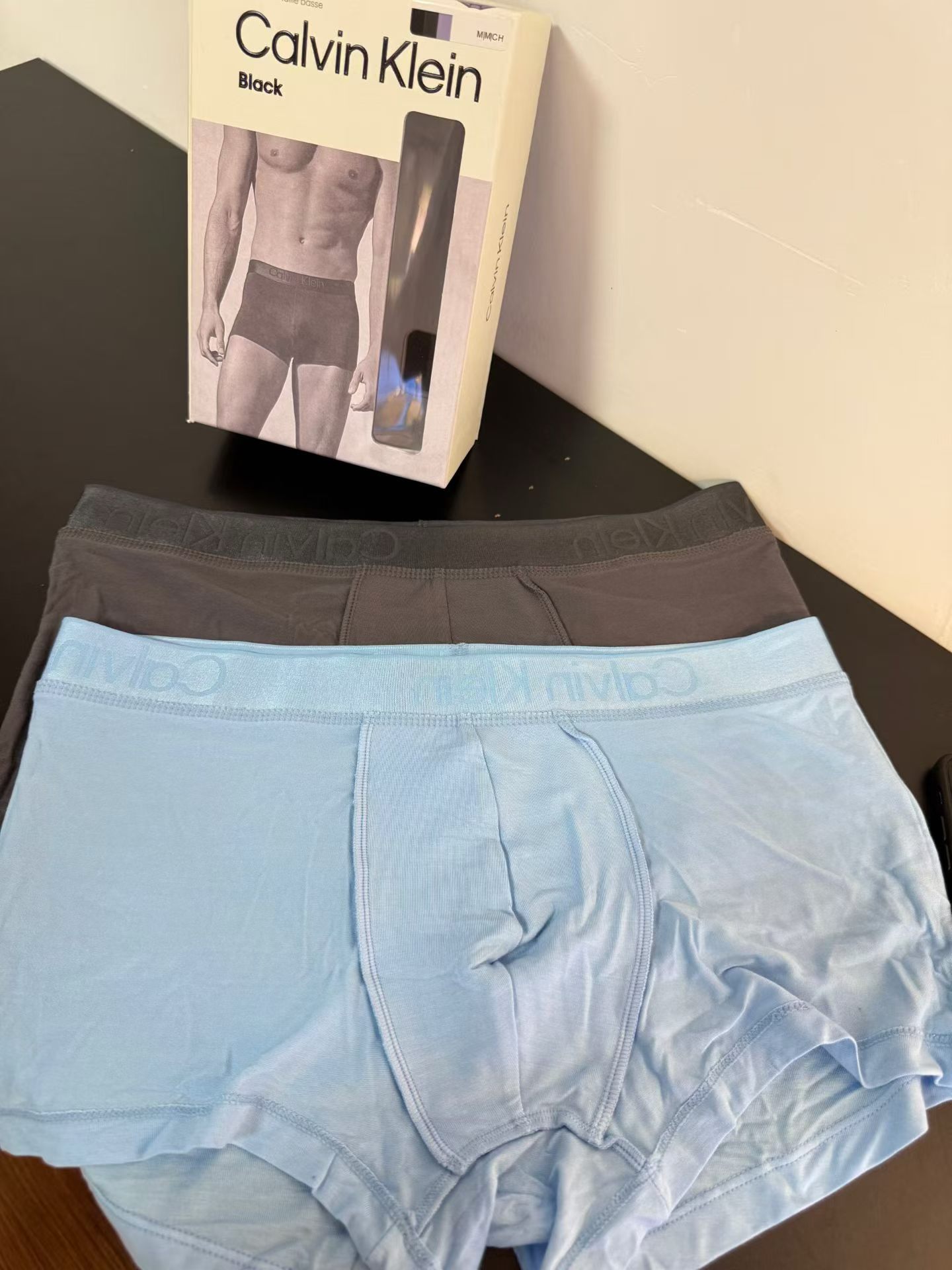 ▪CK原版品质男士内裤牛皮纸盒包装一盒三条装S (34-36) 腰围2尺-2尺2体重85-110斤M (