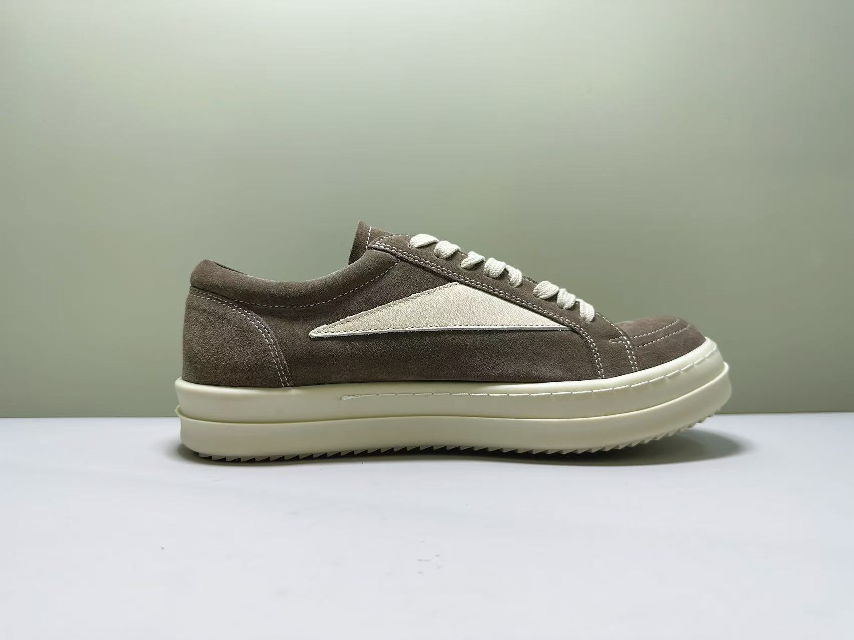💰280  高版本 Rick Owens /RO Luxor Vintage牛皮 低帮 板鞋 情侣款 Size:36/45