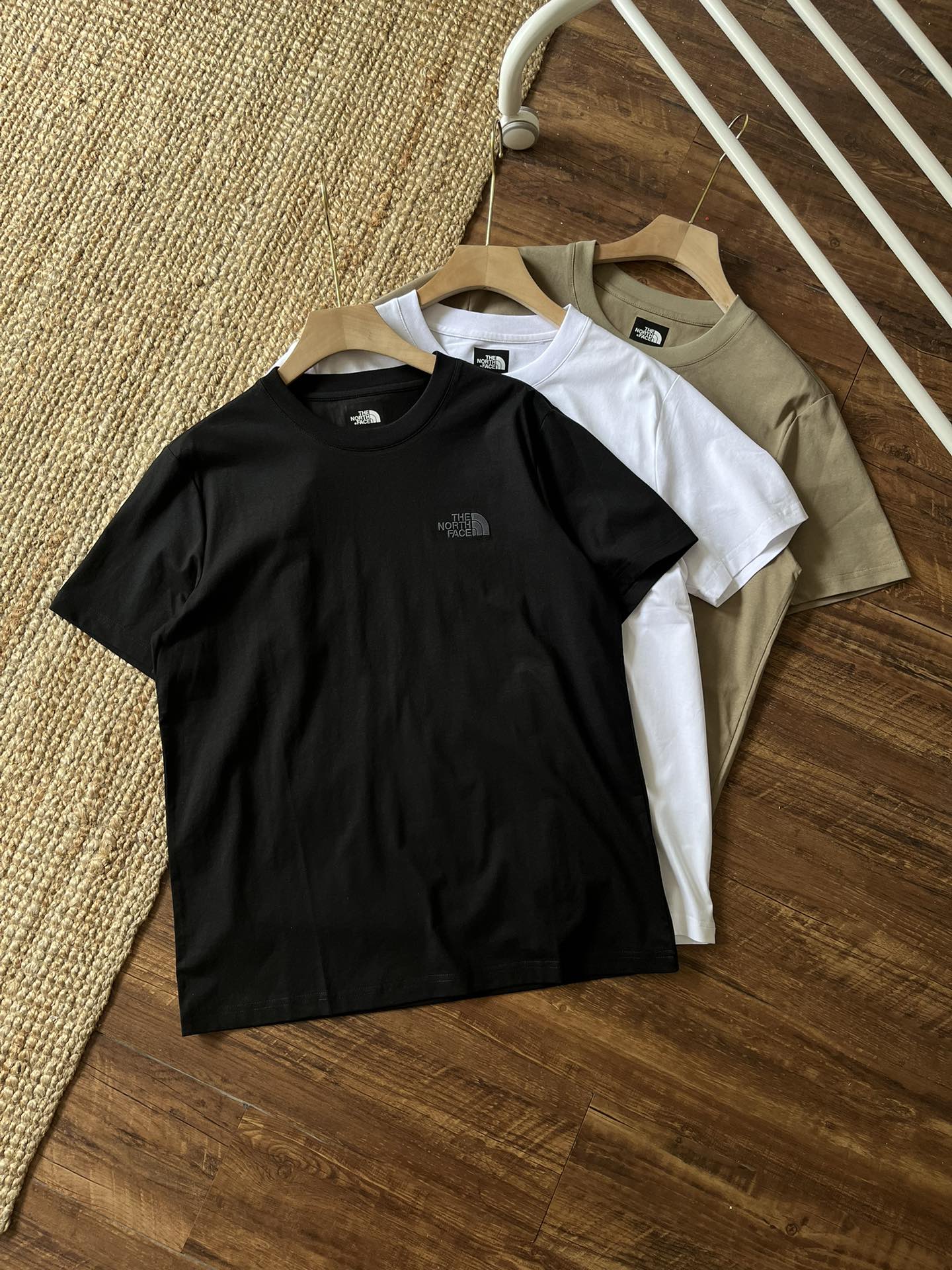 The North Face Kleding T-Shirt Abrikos kleur Zwart Paars Wit Afdrukken Mannen Katoen Zomercollectie Fashion Korte mouw