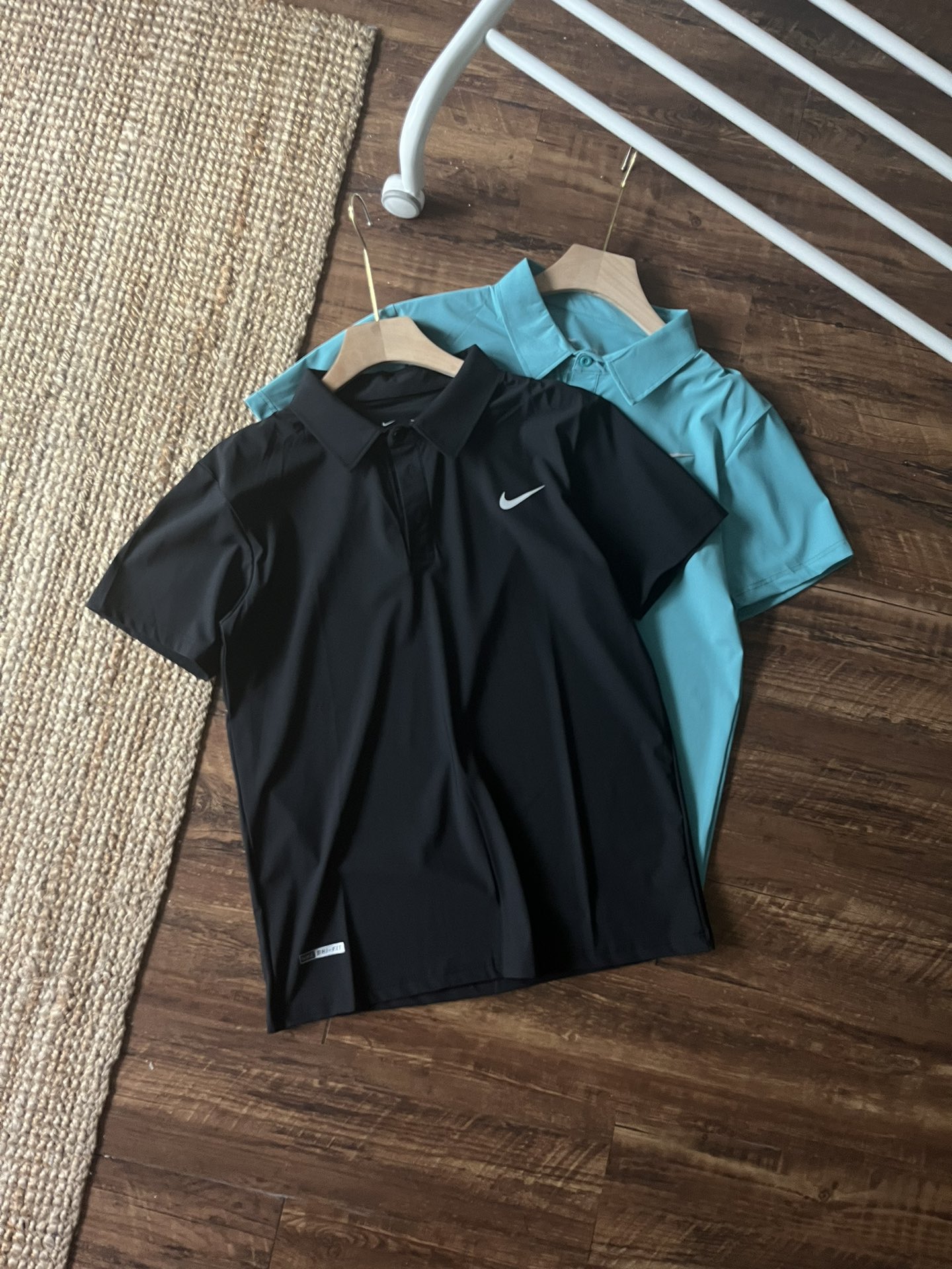 Nike Kleding T-Shirt Zwart Blauw Afdrukken Mannen Spandex Zomercollectie Fashion Korte mouw