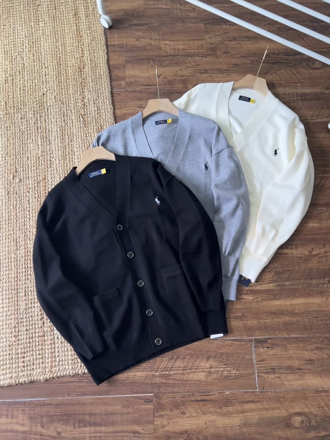 Ralph Lauren Kleding Cardigans Jas &Jassen Trui Sweatshirts Borduurwerk Breien Lange mouw