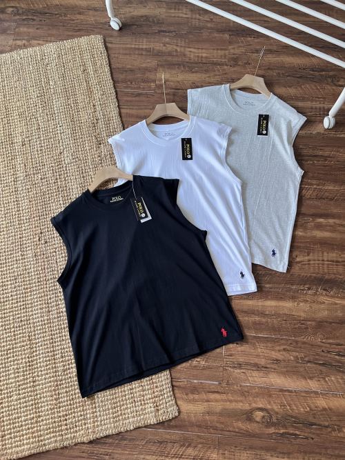 Polo Ralph Lauren Men's Embroidered Cotton Tank Top Undershirt 2-Pack 1 Polo Ralph Lauren Men's Embroidered Cotton Tank Top Undershirt 2-Pack