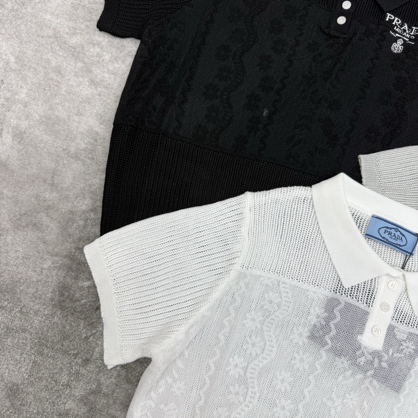 PD家 26夏季新款 polo针织短袖 采用轻薄透气天丝混纺面料 夏天穿超舒服 POLO领+镂空花纹拼接