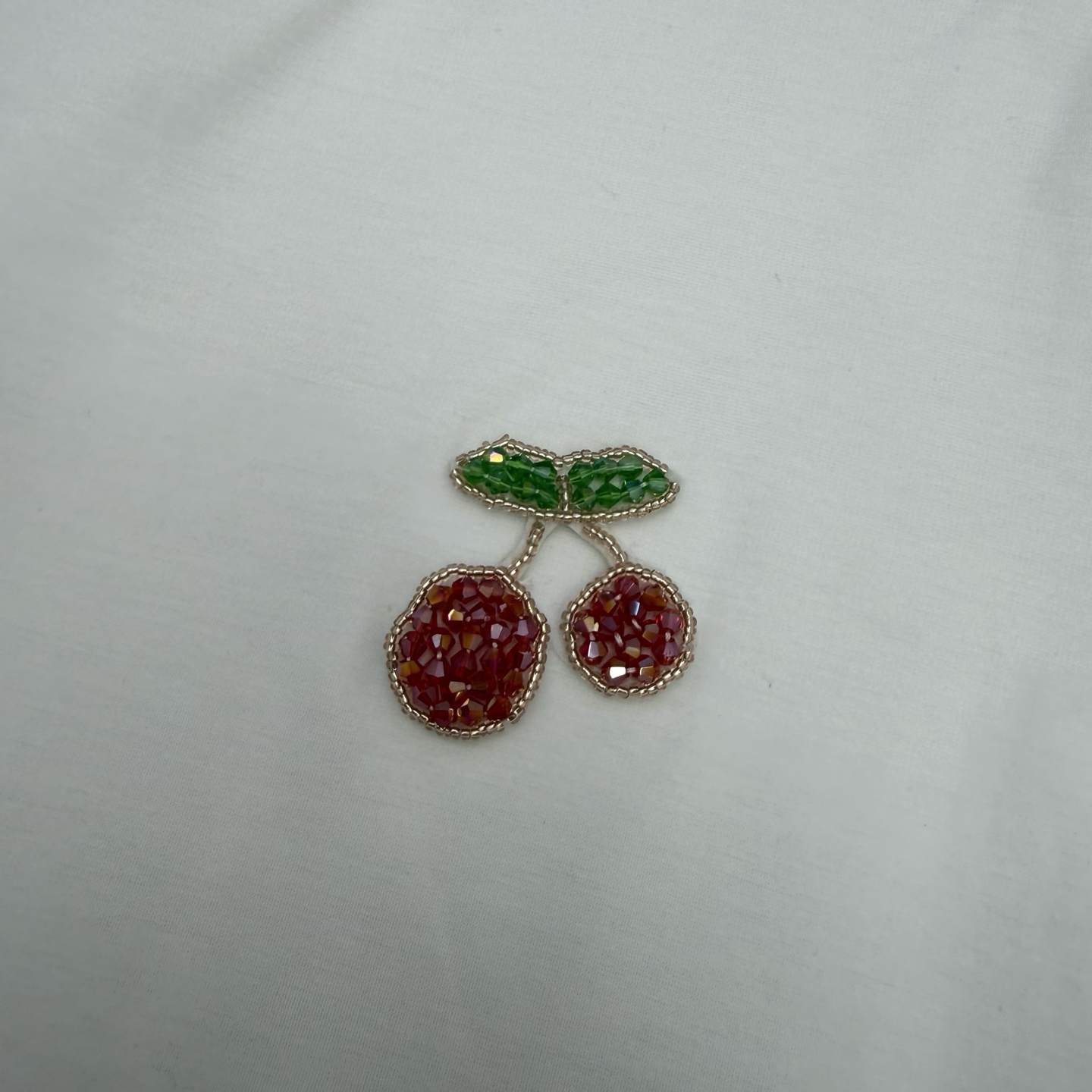 miu家 26夏季新款 樱桃T套装🍒高支纯棉短袖软乎乎不闷汗，小樱桃钉钻刺绣精致又低调，不浮夸超耐看，T