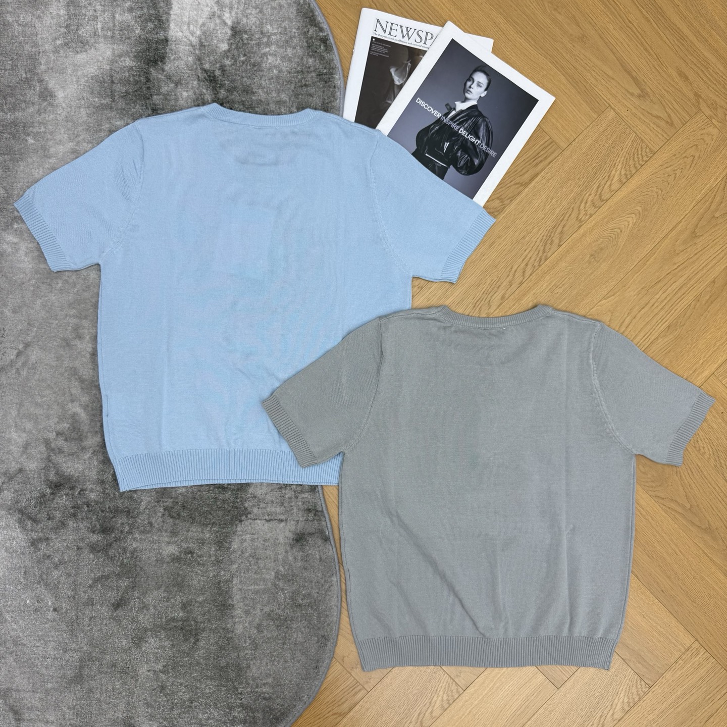 小香家 26夏季新款 山茶花刺绣短袖针织衫 细腻冰丝针织面料，柔软亲肤透气，夏日穿着清爽不闷，垂坠感佳不