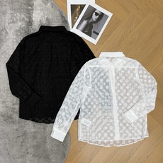 LOUISV*🏠 2026早秋新款 蕾丝领提花衬衣 定制YB进口轻薄透纱材质 质地轻盈顺滑 触感亲肤垂坠 翻领领口 LOUISV*🏠 2026早秋新款 蕾丝领提花衬衣 定制YB进口轻薄透纱材质 质地轻盈顺滑 触感亲肤垂坠 翻领领口