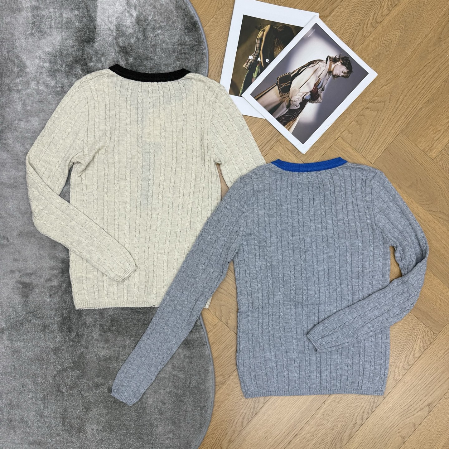 POLO 26早秋新款 绞花亨利领针织长袖，经典麻花绞花肌理，软糯亲肤，上身修身显瘦，撞色包边圆领+半开襟亨利扣门襟，复