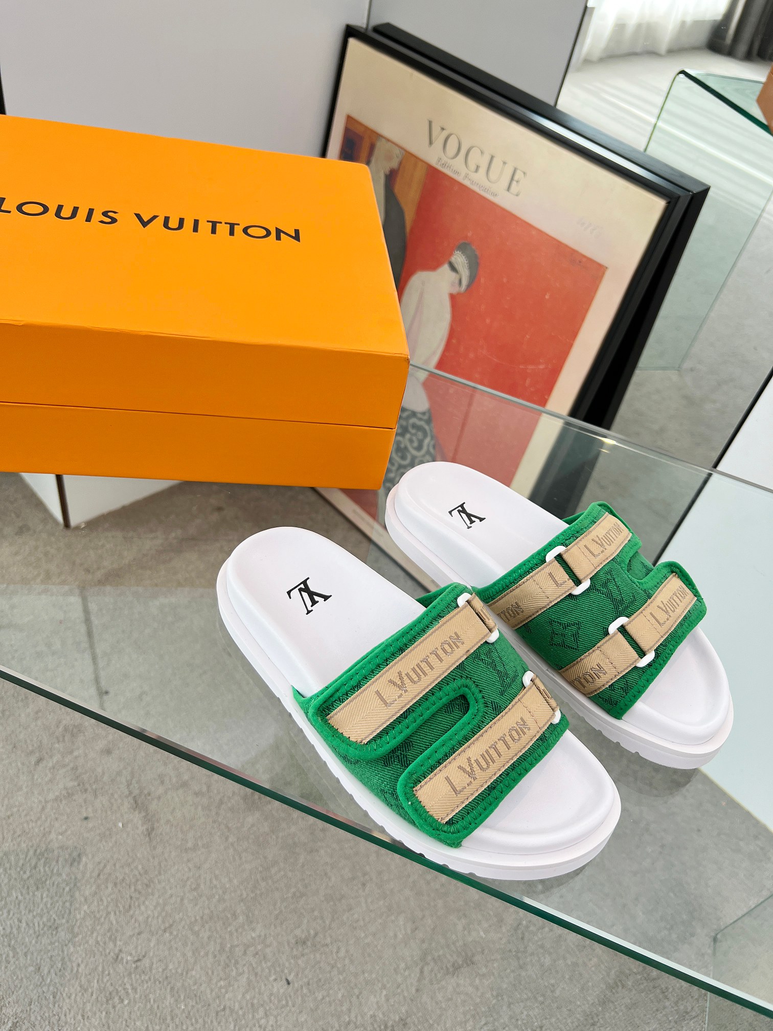 Louis Vuitton Goed
 Schoenen Pantoffels Splijten Mannen Rubber Zomercollectie Fashion