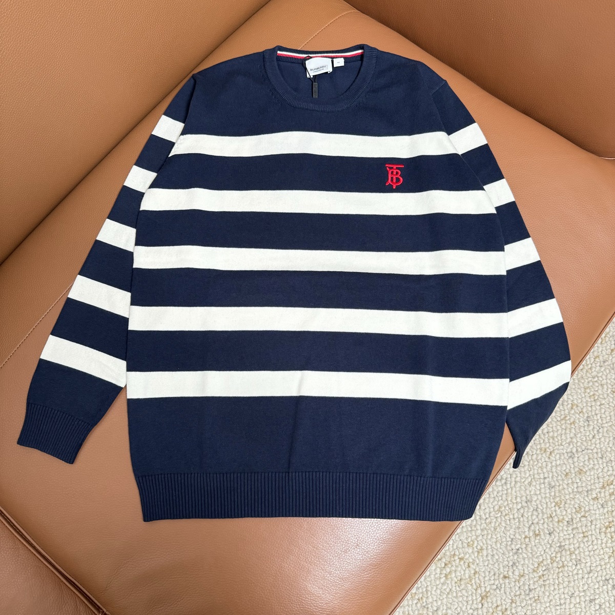 113M205#BARBOULIE’S EMBROIDERY STRIPES COLOUR: BLUE/WHITE, WHITE/BLUE SIZE: M-XXL - 图片 2