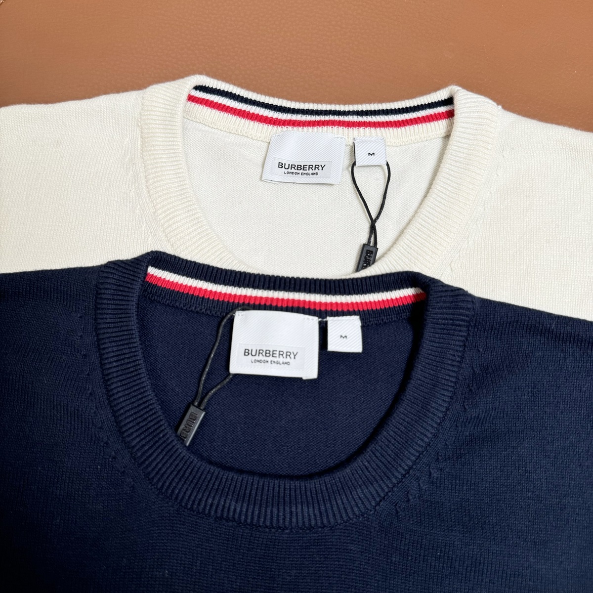 113M206 #BARBOULIE PONY EMBROIDERY STRIPES ROUND SWEATER COLOUR: BLUE/WHITE, WHITE/BLUE SIZE: M-XXL - 图片 6