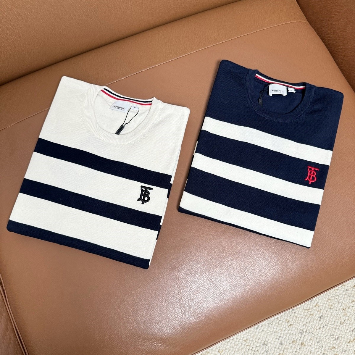 113M205#BARBOULIE’S EMBROIDERY STRIPES COLOUR: BLUE/WHITE, WHITE/BLUE SIZE: M-XXL - 图片 4