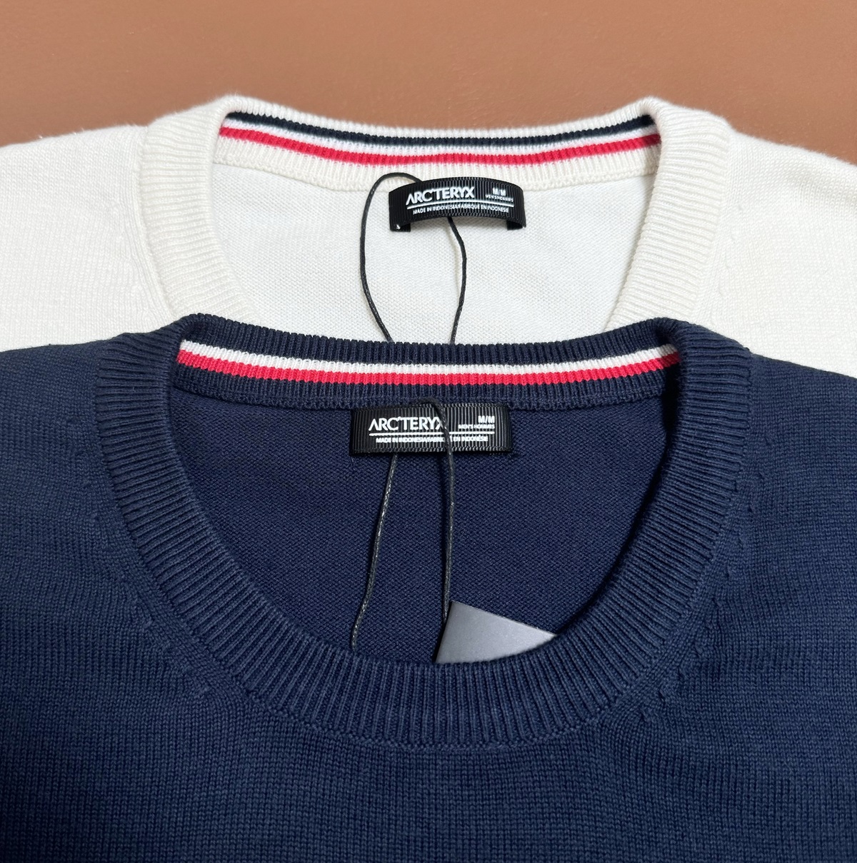 113M207# ORIGINAL *BIRD EMBROIDERY STRIPES ROUND COLLAR SWEATER COLOUR: BLUE/WHITE, WHITE/BLUE SIZE: M-XXL - 图片 5