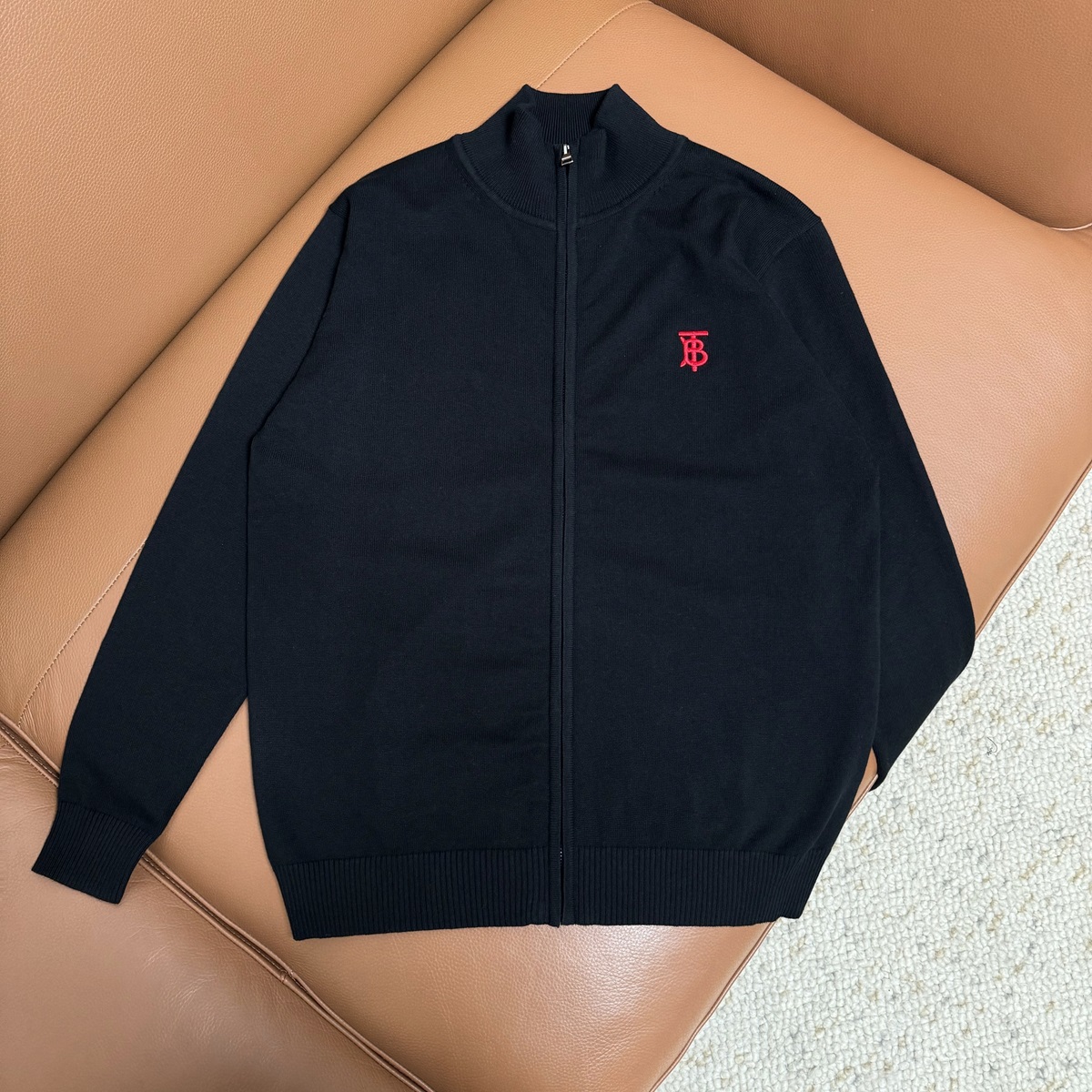 113M405#BARBORY EMBROIDERY CHAIN SWEATER COLOR: BLACK, BLUE, DARK GREY SIZE: M-XXL - 图片 2