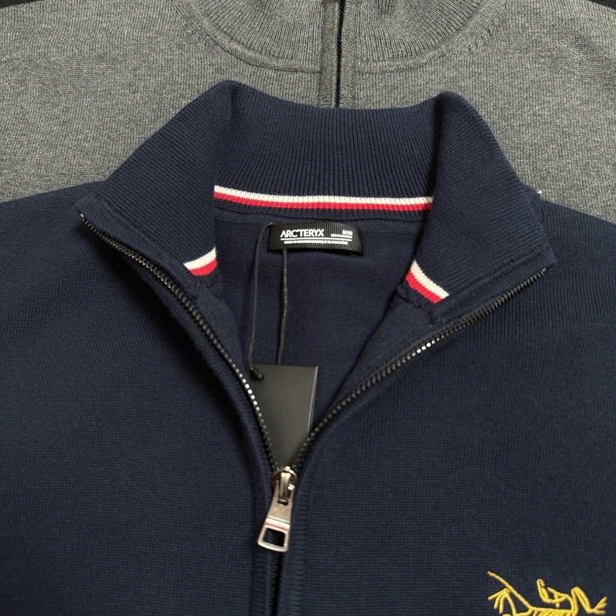 113M407# ORIGINAL *BIRD EMBROIDERY CHAIN SWEATER COLOR: BLACK, BLUE, DARK GREY SIZE: M-XXL - 图片 6