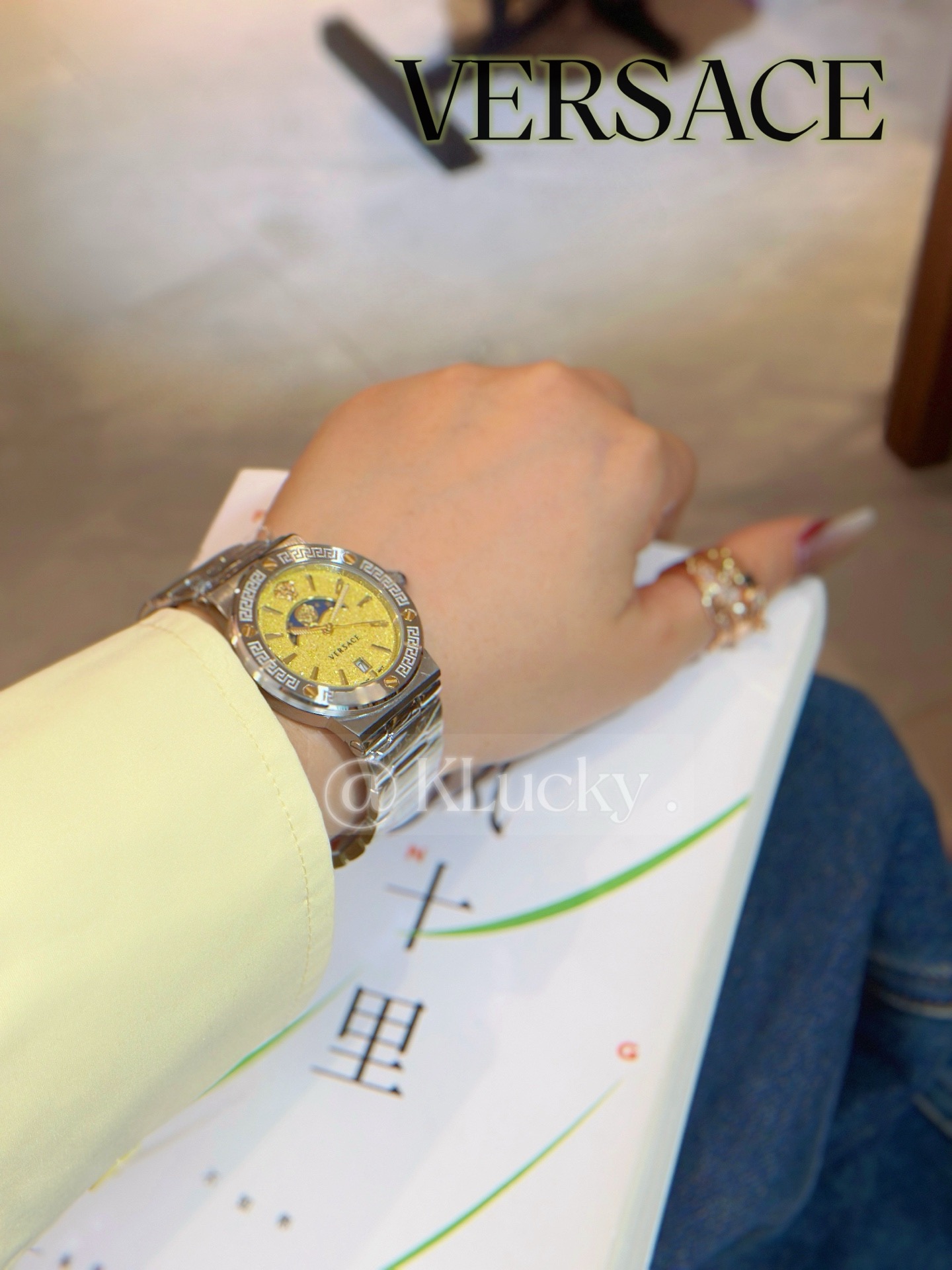 Versace Women's Gold Dial Stainless Steel Bracelet Watch VE7G00223 9 i1748920692823 5175 0 7