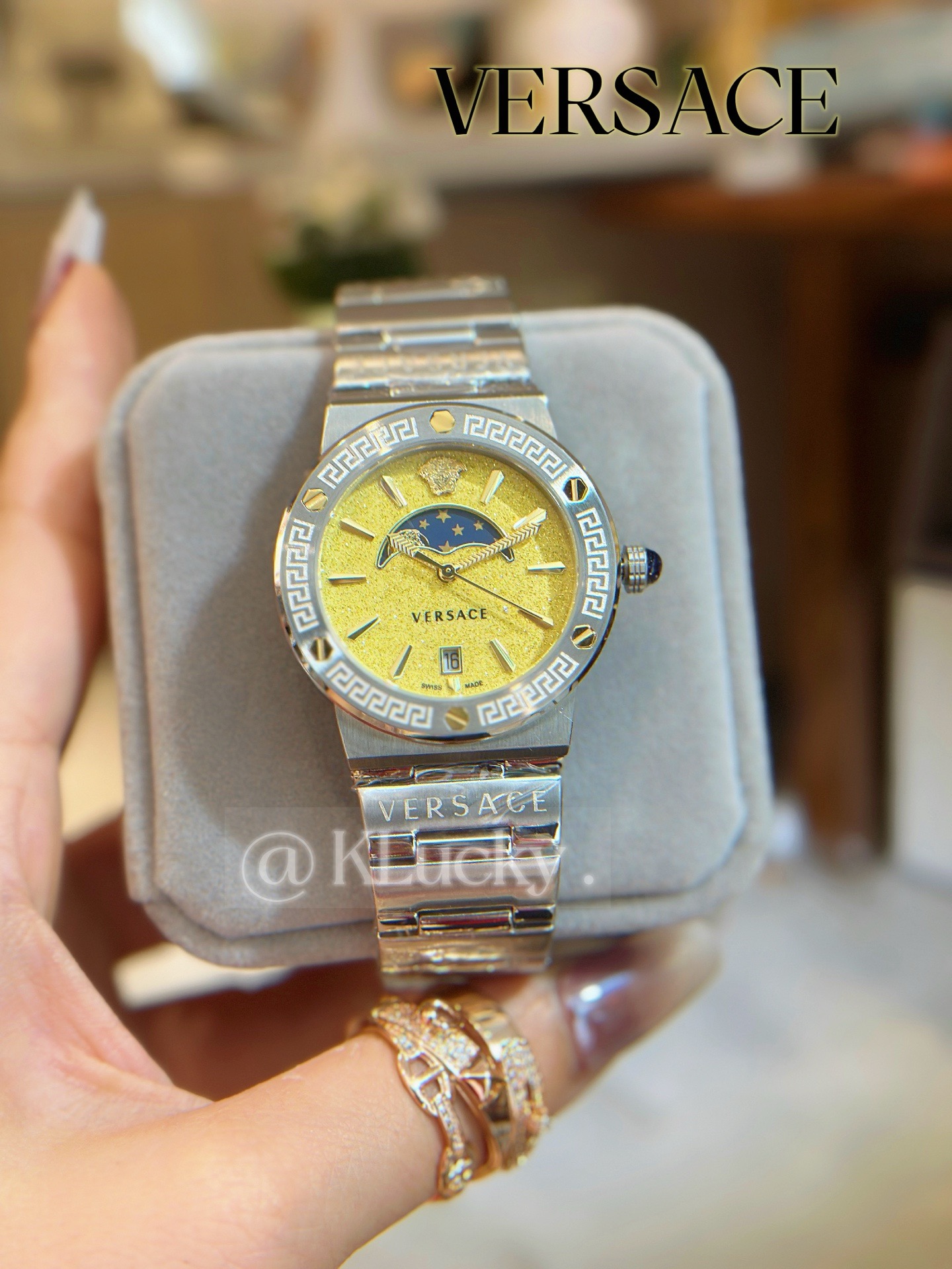 Versace Women's Gold Dial Stainless Steel Bracelet Watch VE7G00223 2 i1748920693886 4021 0 0