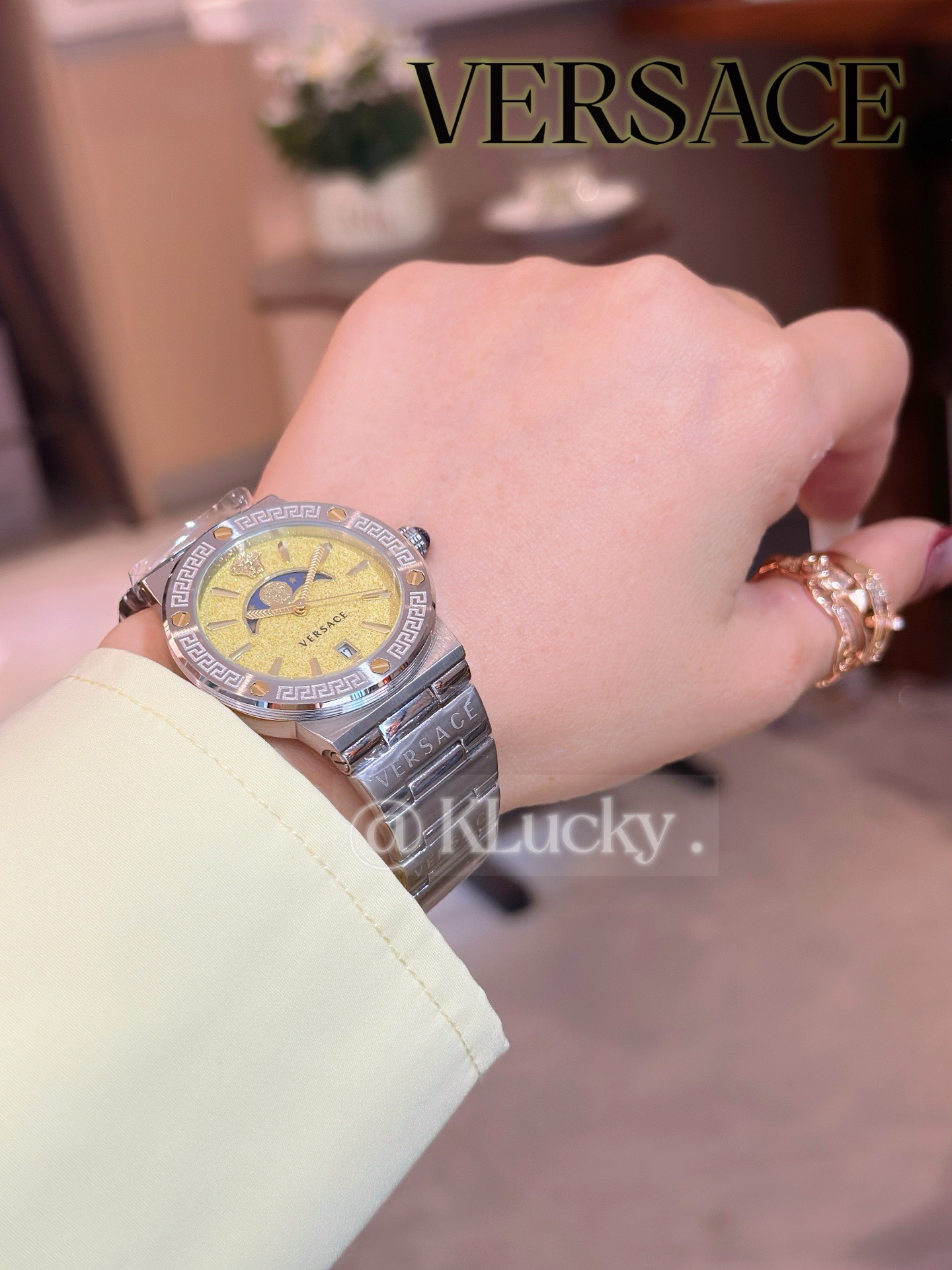 Versace Women's Gold Dial Stainless Steel Bracelet Watch VE7G00223 6 i1748920693886 6572 0 4