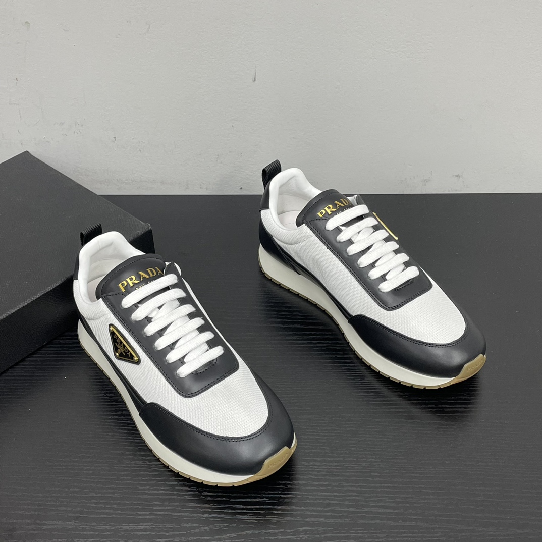 Replica online
 Prada Schoenen Sportschoenen Afdrukken Kalfsleer Koeienhuid Rubber Casual