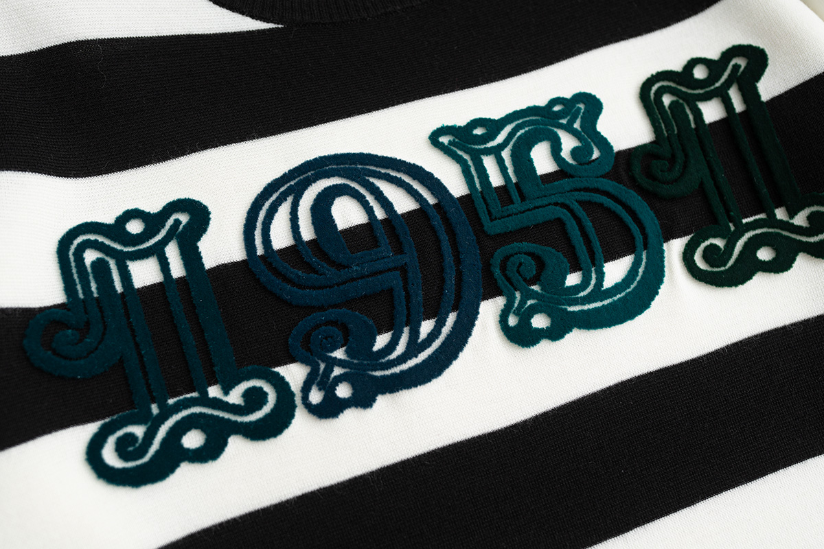 MaxMara “1951”系列 圆领条纹羊毛长袖 间色工艺 前幅有经典牙刷绣字母 100%羊毛 软糯保