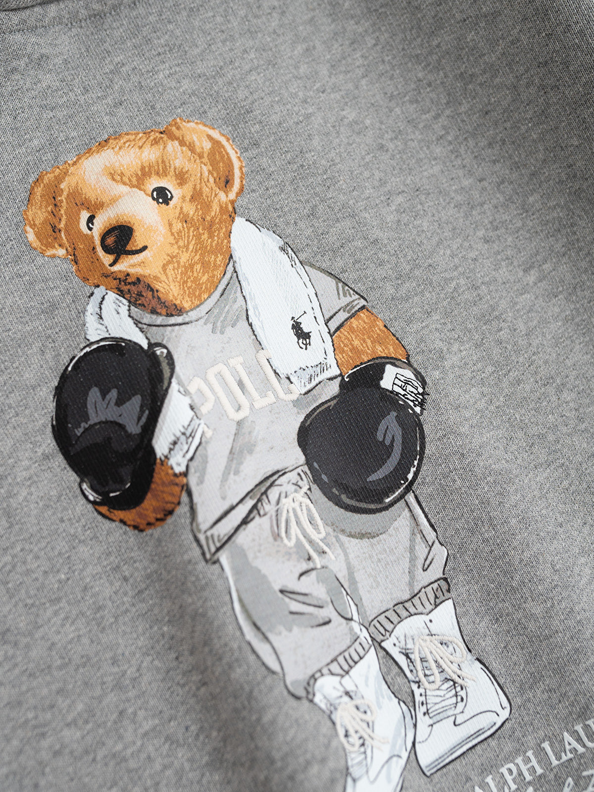 Ralp🆕h Lauren Polo 25秋冬新款 拳击🥊小熊印花连帽卫衣 全棉卫衣布裁剪 经典版型 2