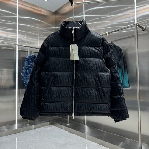 Dior Down Jacket Couple Style Winter New Collection - Black, M to XXL 1 Dior Down Jacket Couple Style Winter New Collection - Black, M to XXL