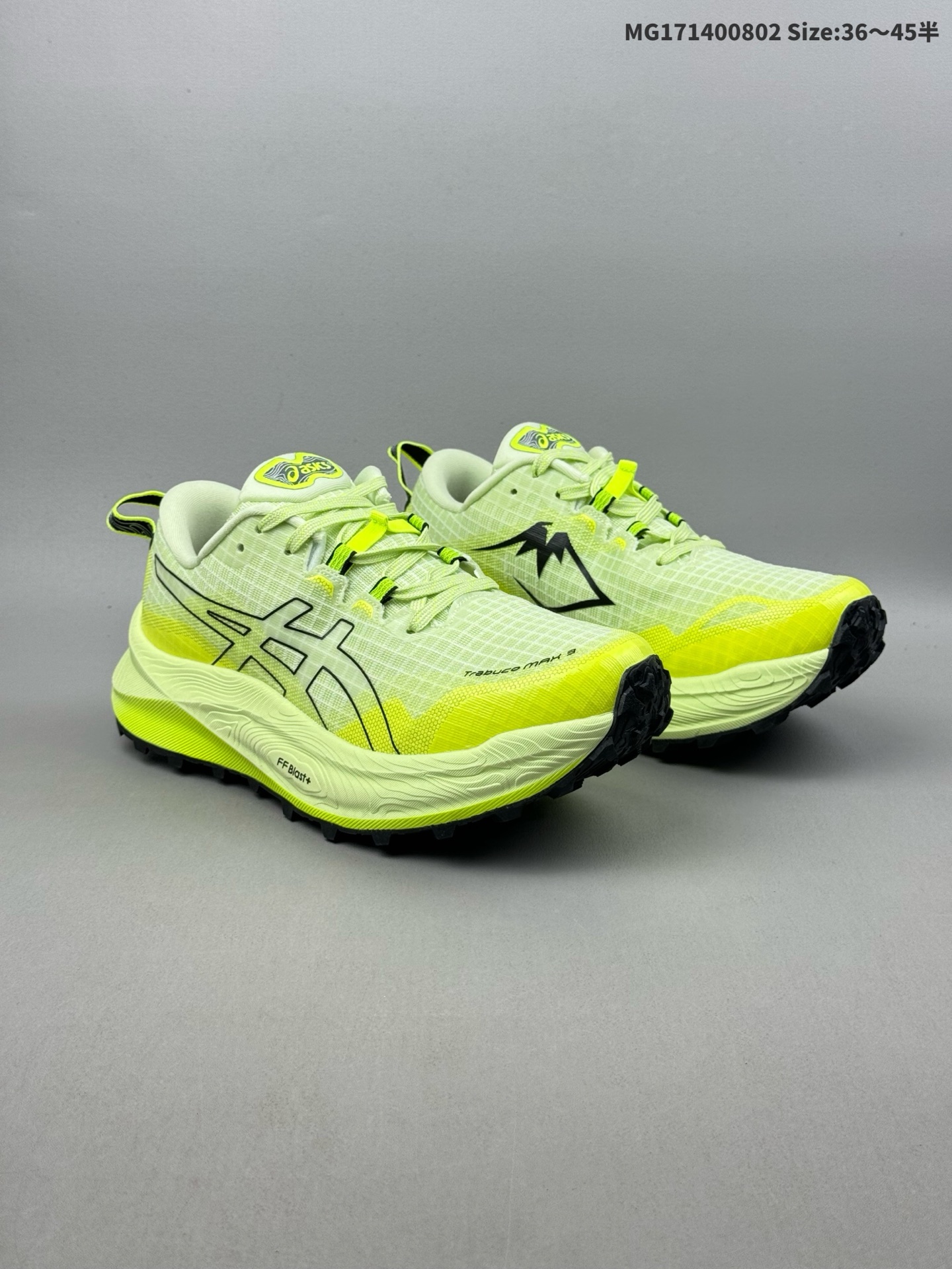 (36-45半)集合 公司级✅ASICS GEL-TRABUCO MAX 3 亚瑟士 网面透气 耐磨 越野跑步鞋 这双鞋的外观设计超级吸引人 简约大气 色彩搭配也很时尚 ASICS亚瑟士的独家GEL缓震科技 在跑步过程中感受到前所未有的舒适感 脚底仿佛踩在云端一般轻盈 这双鞋的抓地力也非常出色 无论是湿滑的泥泞小路还是崎岖的山路 它都能牢牢地抓住地面 货号:1011B800-021 ID:MG171400802 半