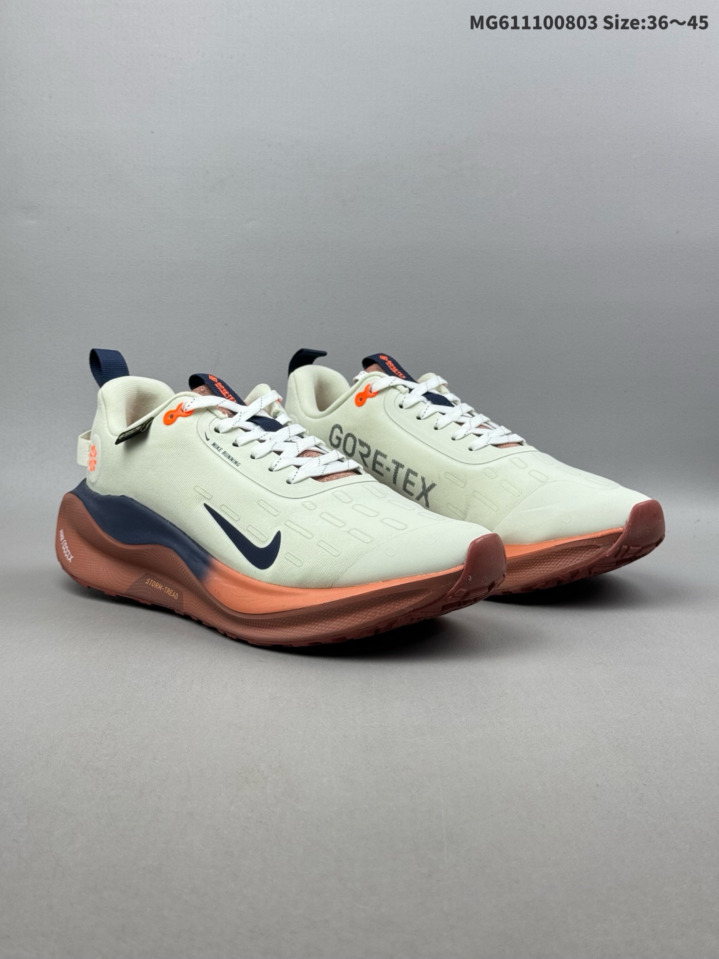 💰110（36-45）集合 耐克 NIKE Zoom React Infinity Rn 4 Gtx 马拉松机能风格运动鞋 实拍首发#鞋款搭载柔软泡绵 在运动中为你塑就缓震脚感 设计灵感源自日常跑步者 提供稳固支撑力和非凡抓地力 缔造舒适非凡的迈步体验货号:HQ0264-101 FB2204-001 HQ0265-101 HQ0264-004 FB2197-100 HQ0264-101FB2204-300 HQ0265-100尺码:36 37.5 38 39 40 41 42 43 44 45 ID:MG611100803 Size:36～45