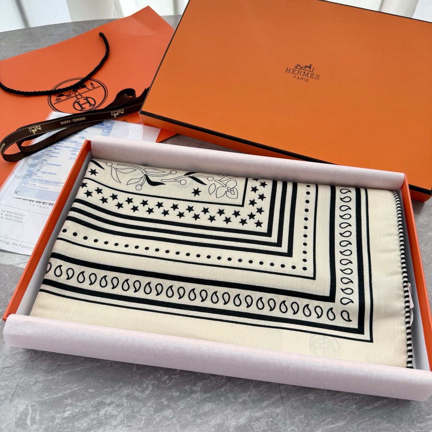 爱马仕 Hermès 高定典藏高定典雅桑蚕丝丝巾围巾 #19CA8DD0 7