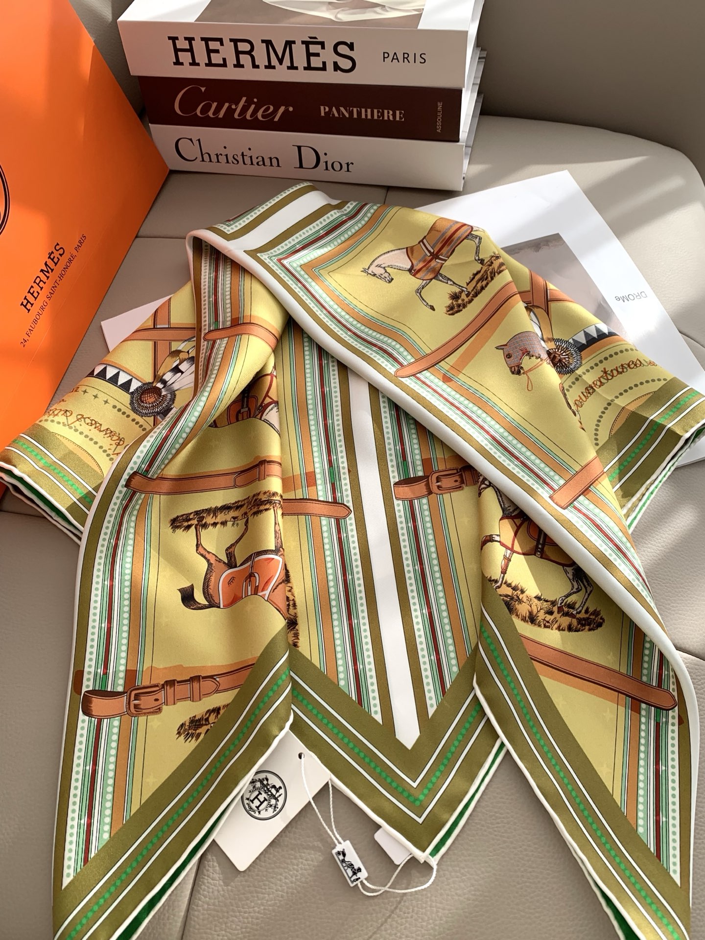 Hermès Haute Couture Haute Couture Artisanal Silk Scarf Ref 2