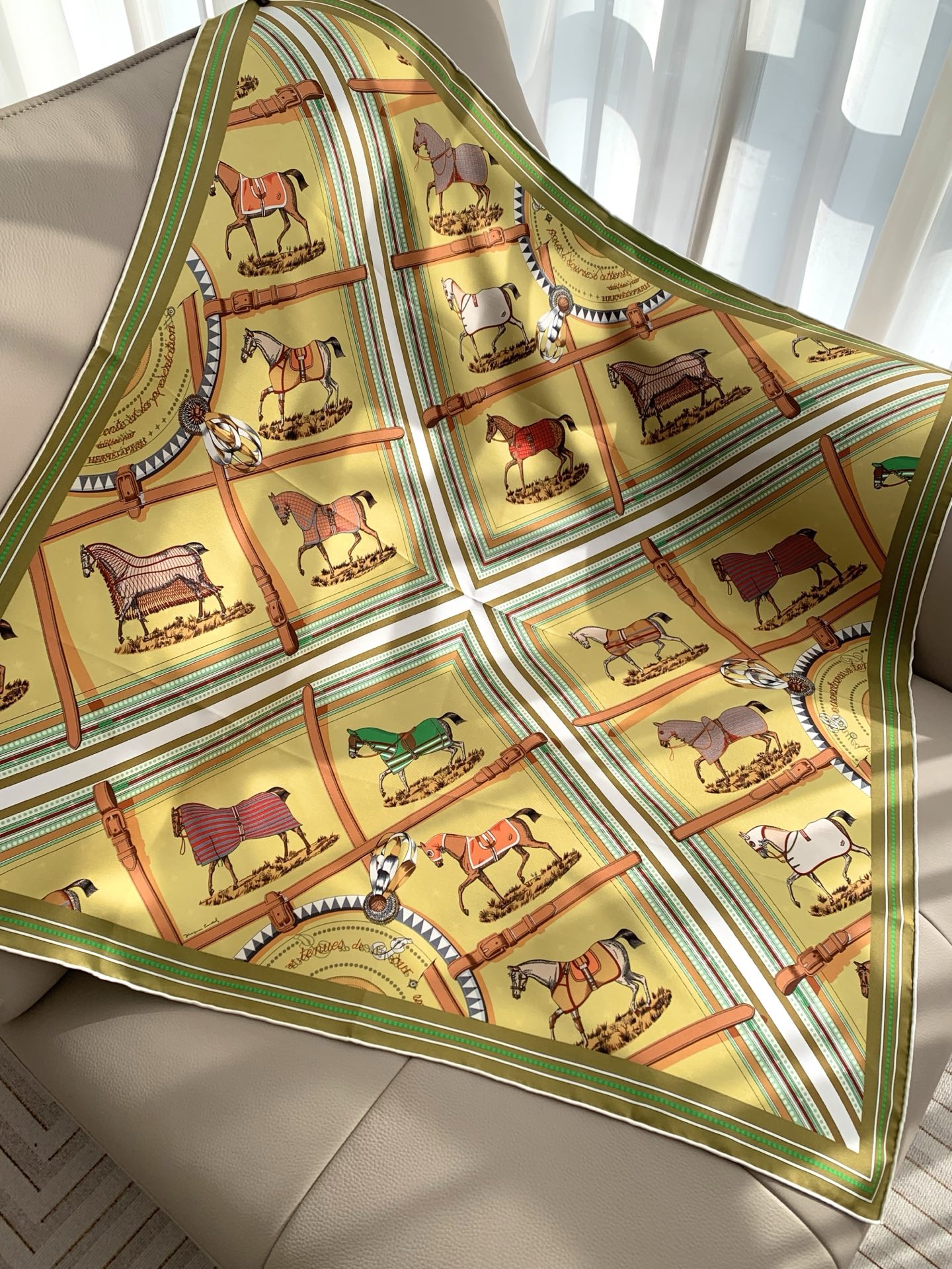 Hermès Haute Couture Haute Couture Artisanal Silk Scarf Ref 5