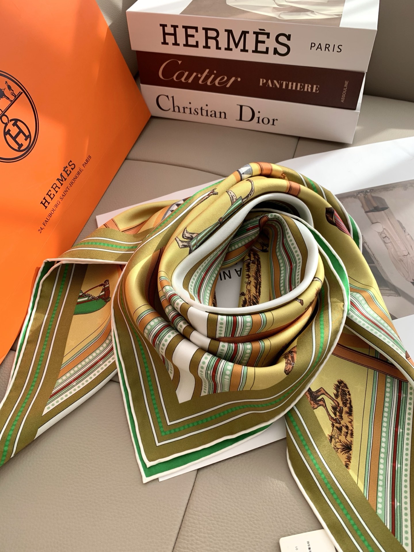 Hermès Haute Couture Haute Couture Artisanal Silk Scarf Ref 3