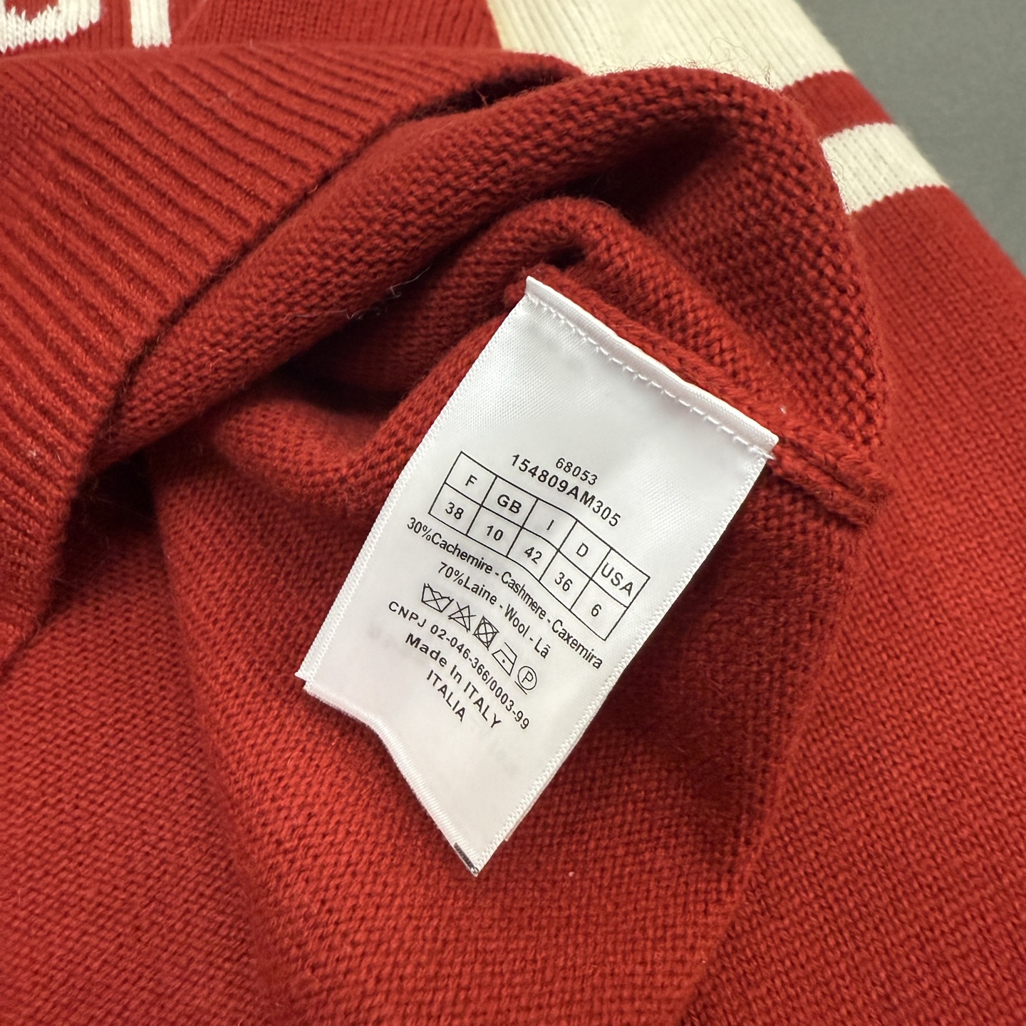 25冬季迪奥女装新款🆕圣诞🎄新年款 亲肤厚实羊绒，小立领经典幸运8图案气质时尚百搭长袖 1️⃣色红色尺码