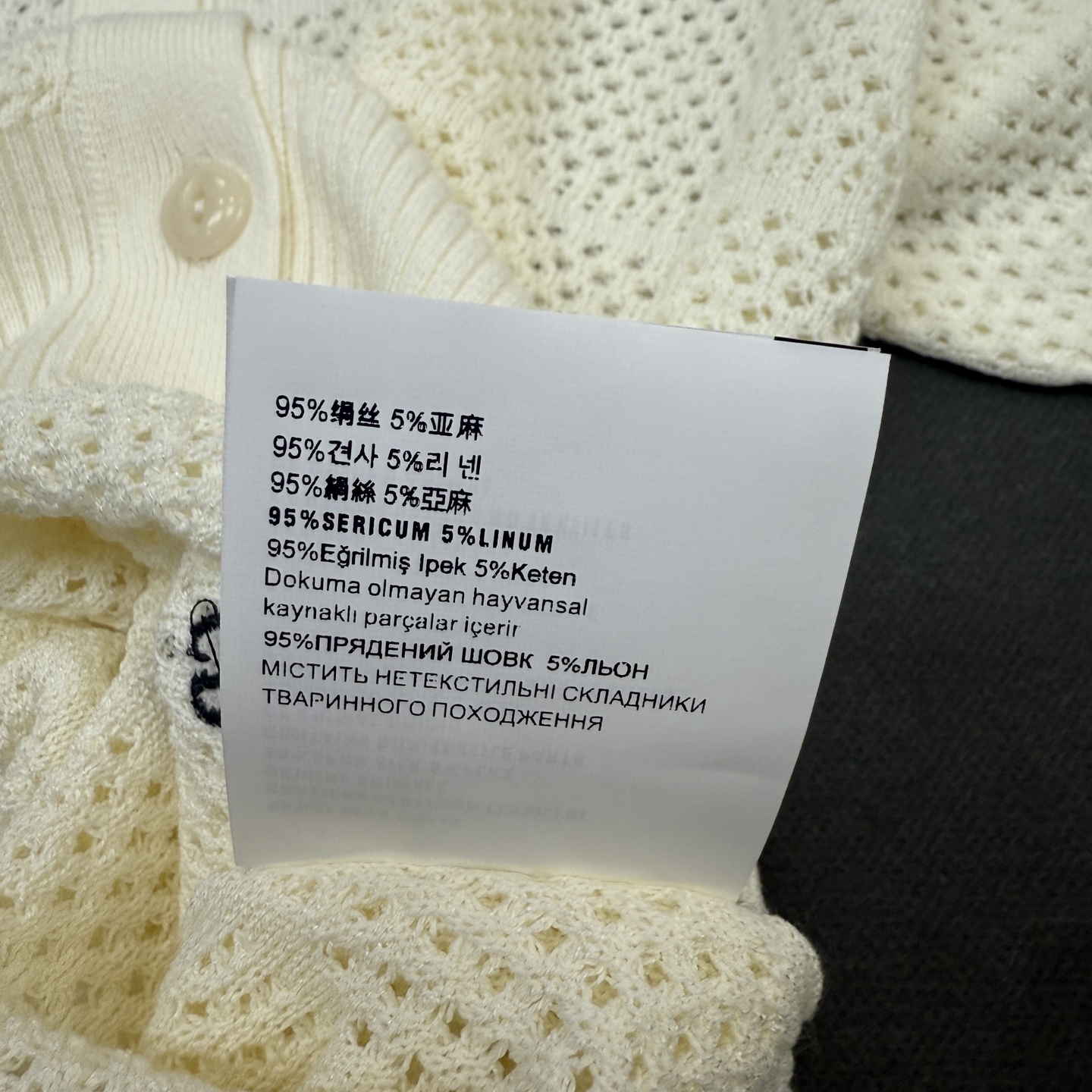 26春夏Dio*女装🆕顶级品质定进口和纸纱透气舒适，圆领网眼小蜜蜂，气质百搭小开衫短袖 蓝色/米白/黑色