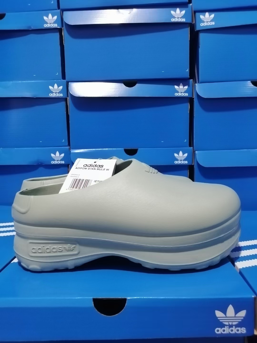 放店价110 新款出货,AdidaS/三叶草穆勒厨师鞋厚底休闲凉鞋,36.37.38.39.40.41.42.43.44.45