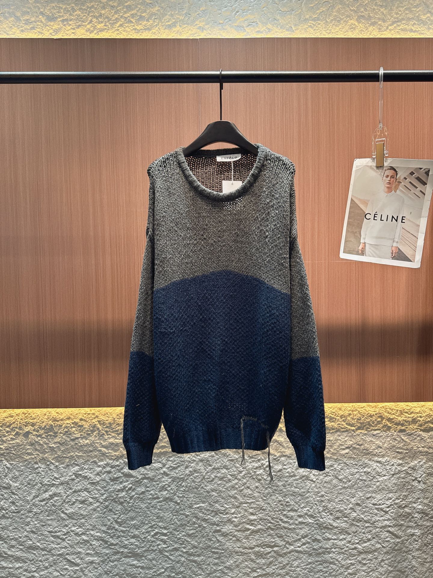 ✨✨✨Enfold✨✨✨2025秋冬新款 【撞色羊毛针织衫】含30%羊毛，亲肤保暖且质感高级。圆领设计简