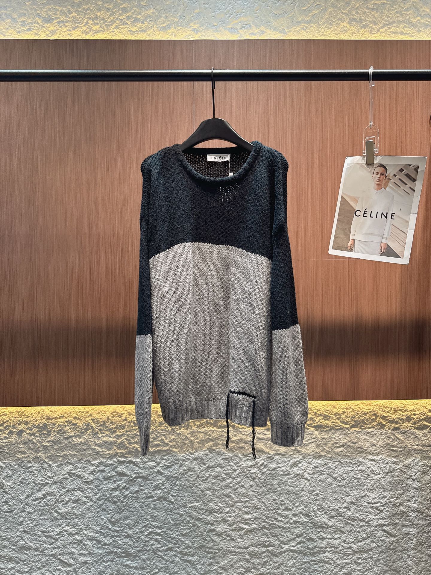 ✨✨✨Enfold✨✨✨2025秋冬新款 【撞色羊毛针织衫】含30%羊毛，亲肤保暖且质感高级。圆领设计简