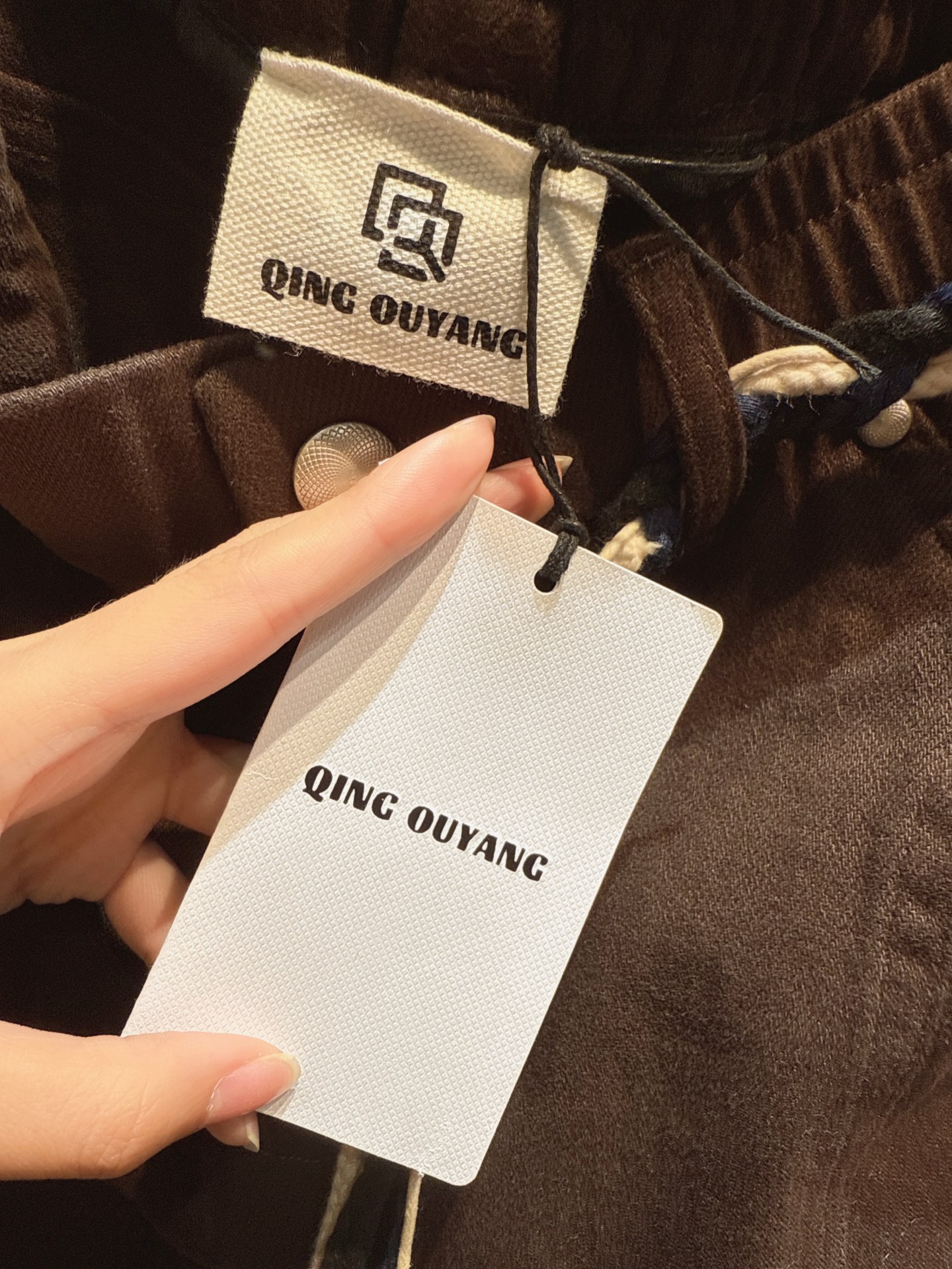 ✨✨✨QOY✨✨✨ 2015新款深蓝色阔腿裤登场！腰部编绳腰带设计独具匠心，不仅能自由调节腰围，还增添了