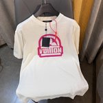 Louis Vuitton Clothing T-Shirt Pink Printing Unisex Cotton Knitting Spring/Summer Collection Short Sleeve