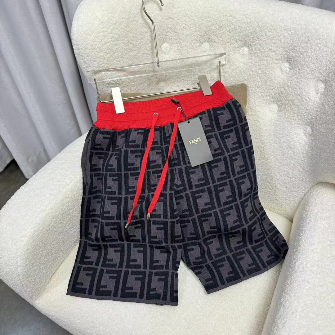 FENDI芬迪 2024ss nuevos shorts de estampado completo, diseño clásico de estampado completo, confección exquisita, tela de…
